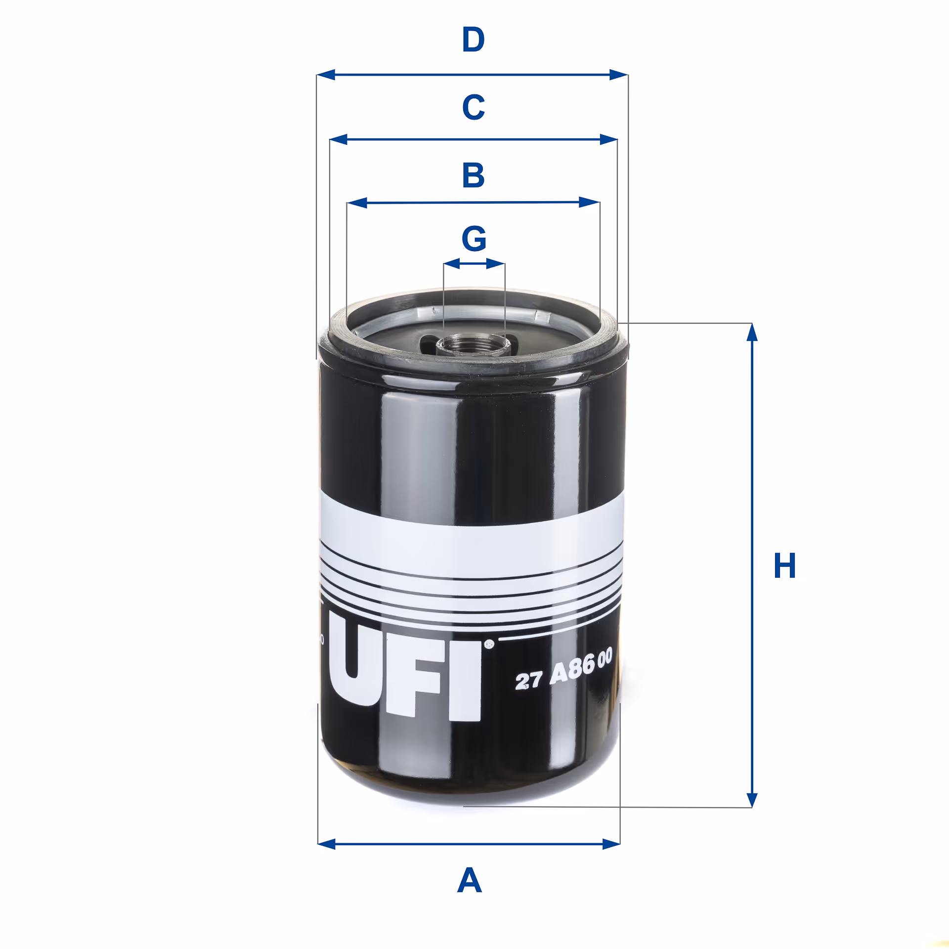 FILTRE À AIR, À VISSER 27.A86.00 - UFI FILTER