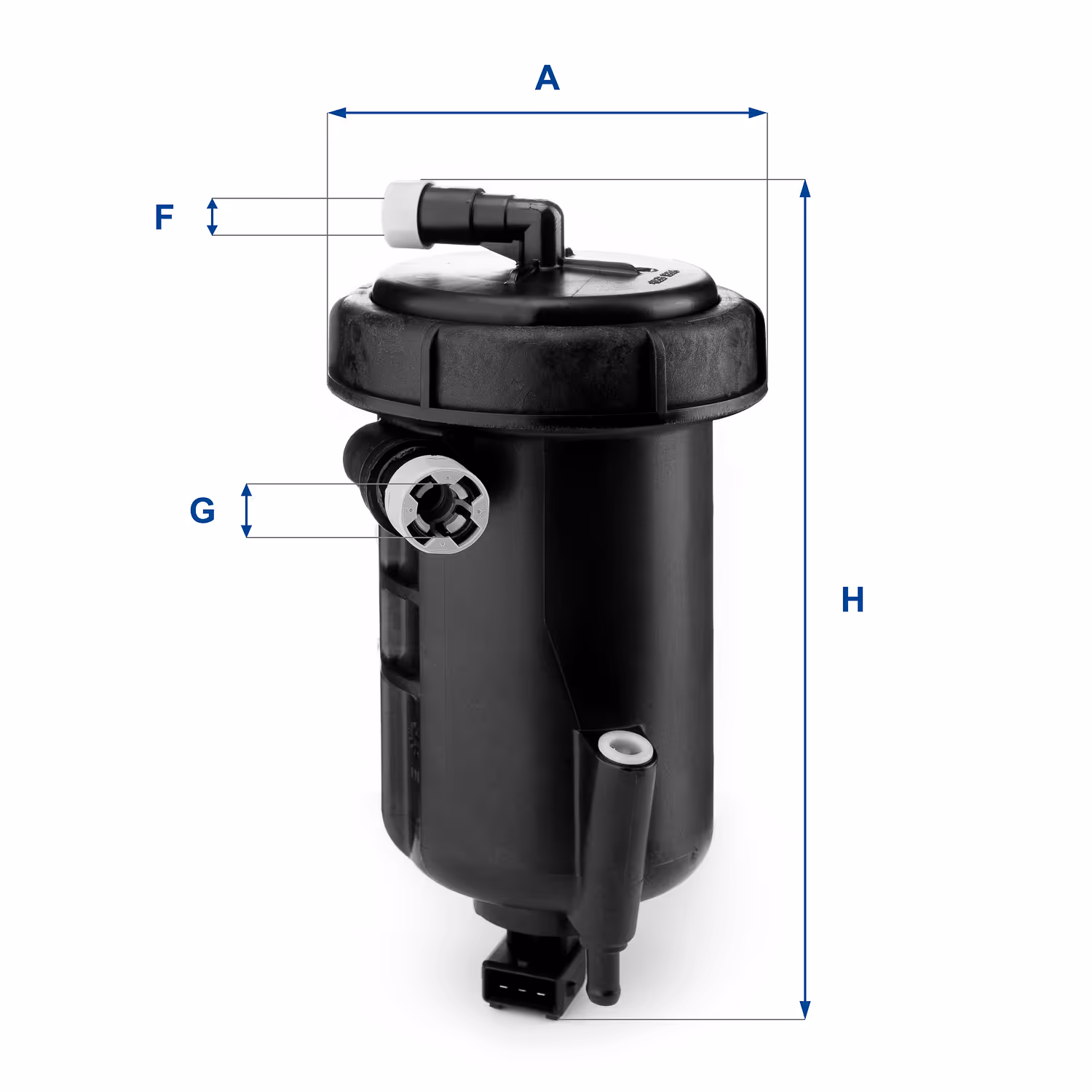 FILTRE À CARBURANT, FILTRE DIESEL EN LIGNE (RACCORDEMENT PAR LE HAUT) 55.147.00 - UFI FILTER