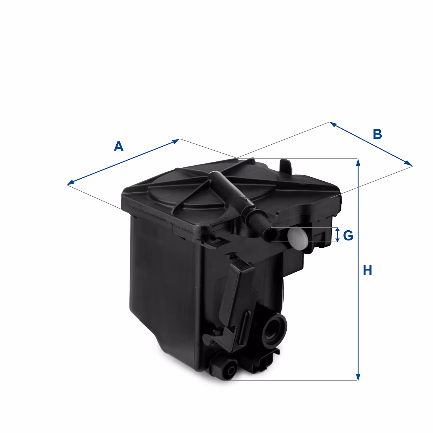 FILTRE À CARBURANT, FILTRE DIESEL EN LIGNE (RACCORDEMENT PAR LE HAUT) 24.027.00 - UFI FILTER