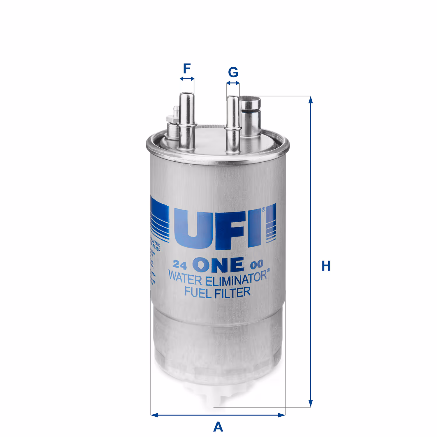 FILTRE À CARBURANT, FILTRE DIESEL EN LIGNE (RACCORDEMENT PAR LE HAUT) 24.ONE.00 - UFI FILTER