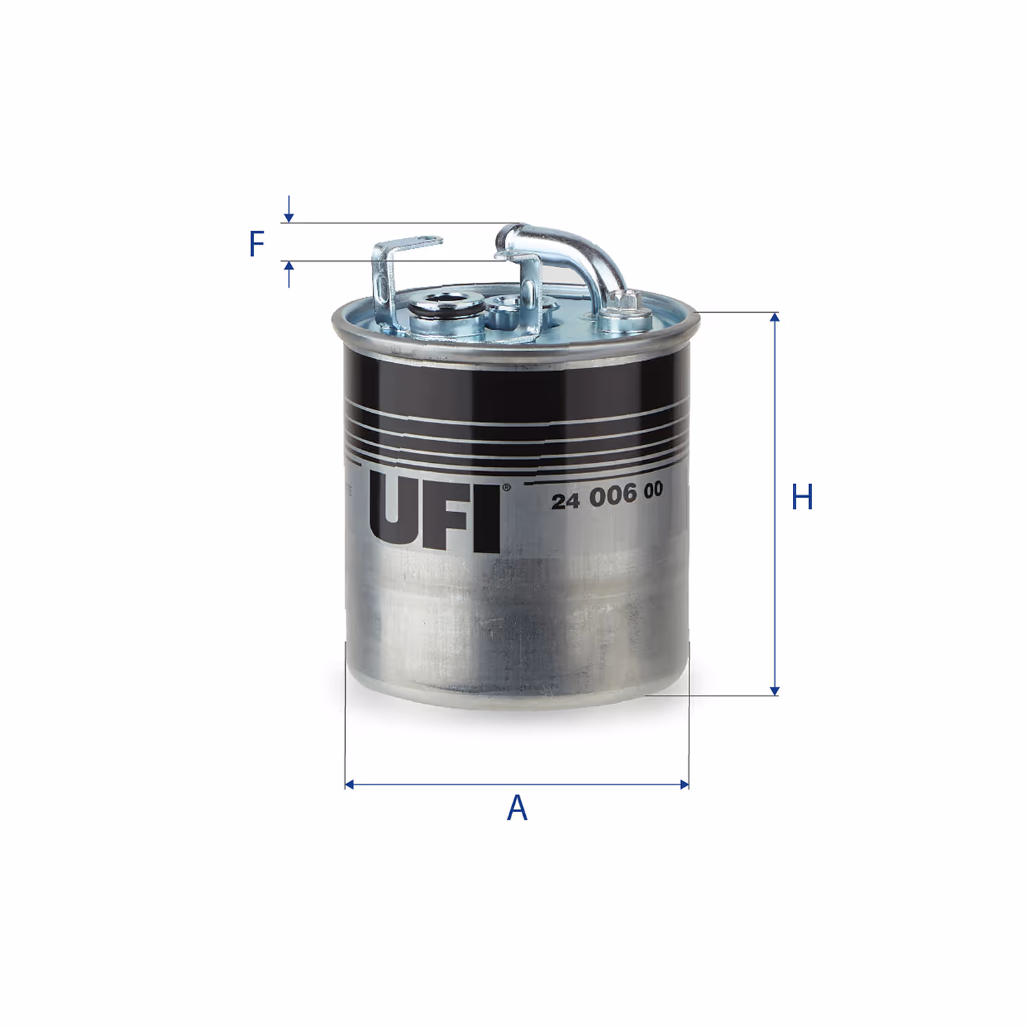 FILTRE À CARBURANT, FILTRE DIESEL EN LIGNE (RACCORDEMENT PAR LE HAUT) 24.006.00 - UFI FILTER