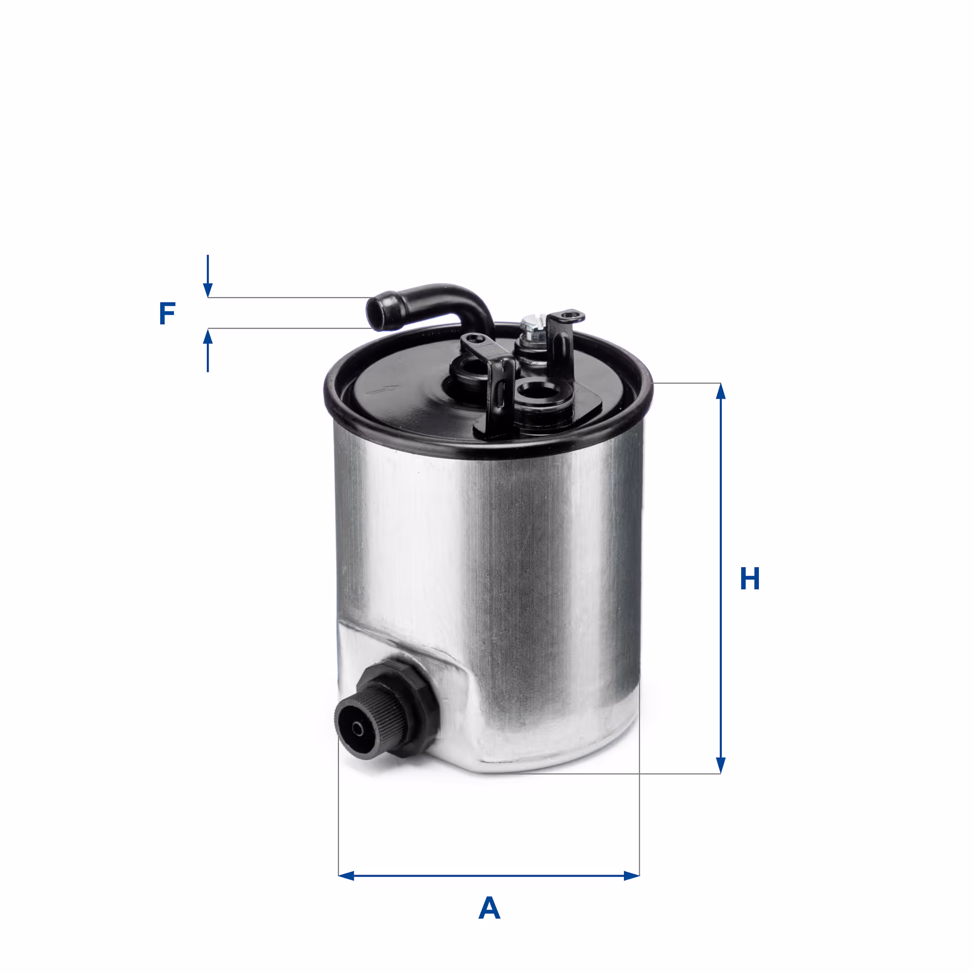 FILTRE À CARBURANT, FILTRE DIESEL EN LIGNE (RACCORDEMENT PAR LE HAUT) 24.007.00 - UFI FILTER