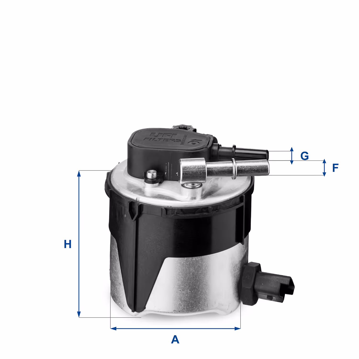 FILTRE À CARBURANT, FILTRE DIESEL EN LIGNE (RACCORDEMENT PAR LE HAUT) 55.170.00 - UFI FILTER