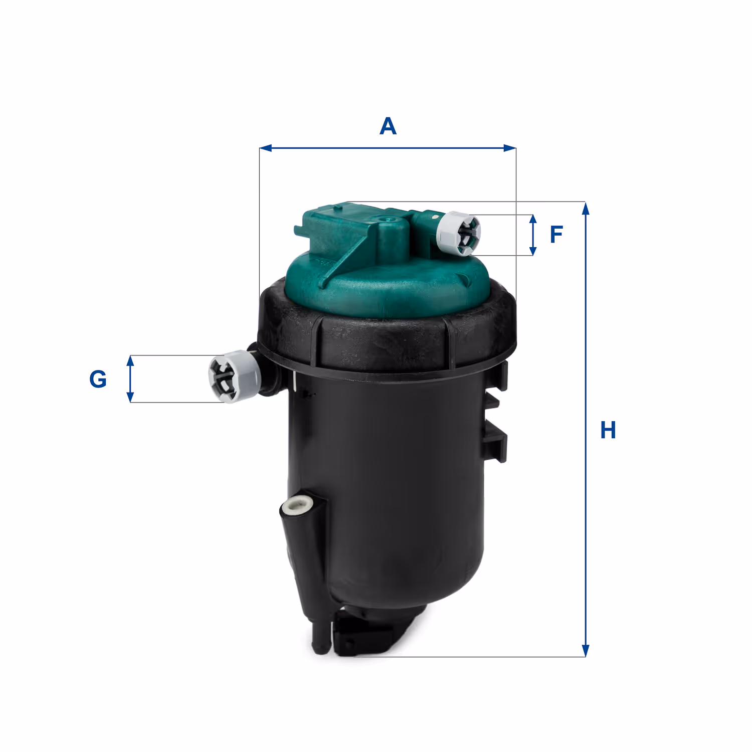 FILTRE À CARBURANT, FILTRE DIESEL EN LIGNE (RACCORDEMENT PAR LE HAUT) 55.181.00 - UFI FILTER