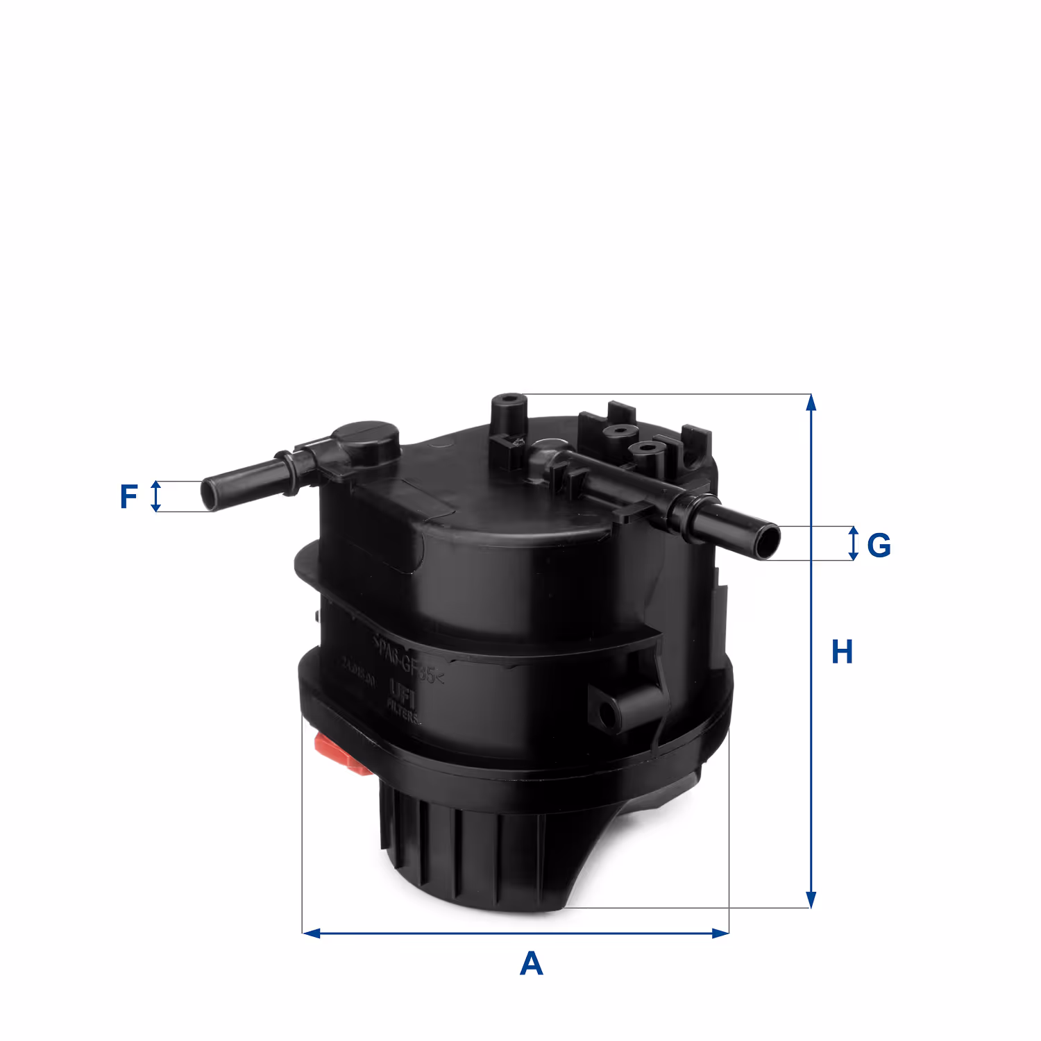 FILTRE À CARBURANT, FILTRE DIESEL EN LIGNE (RACCORDEMENT PAR LE HAUT) 24.015.00 - UFI FILTER