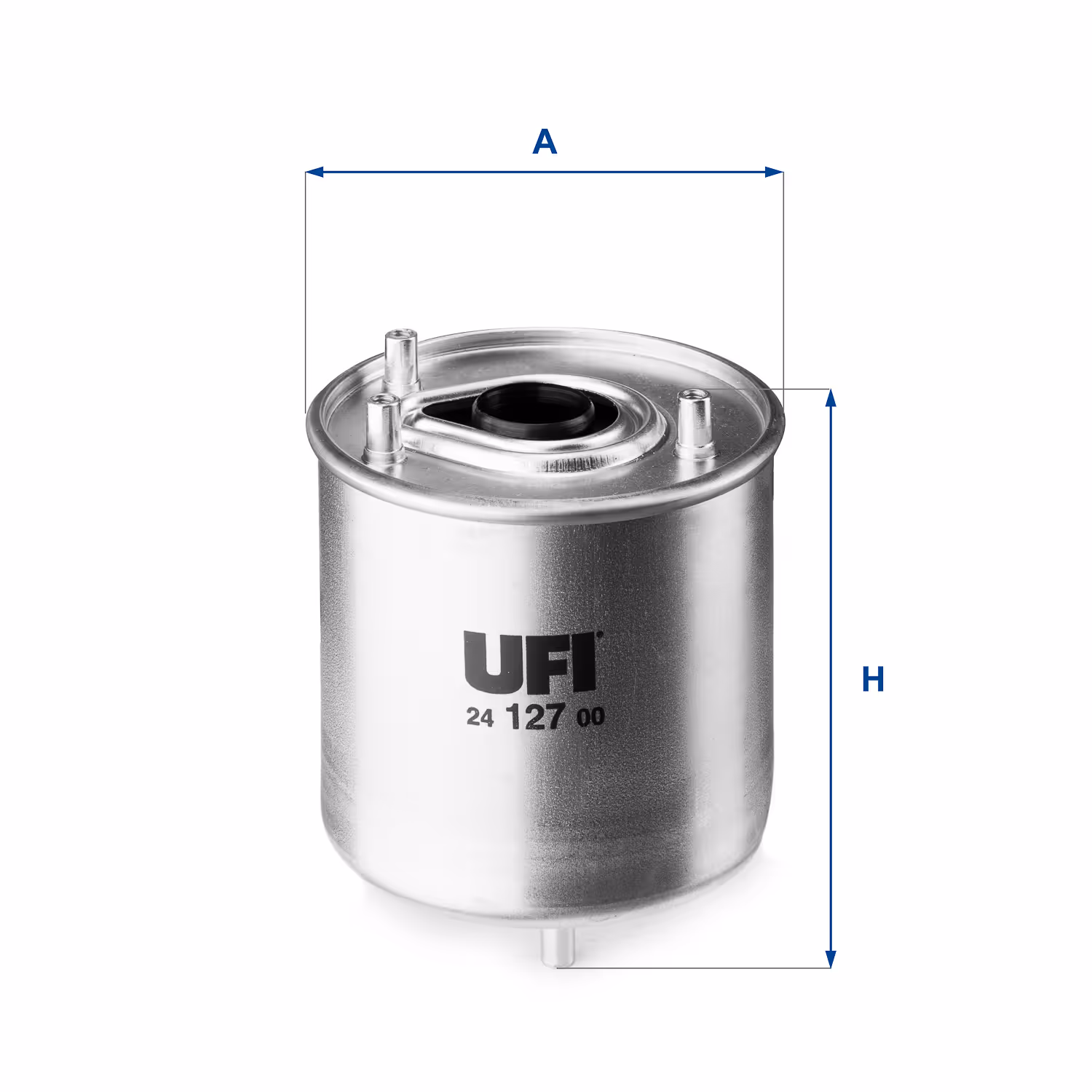 FILTRE À CARBURANT, FILTRE DIESEL EN LIGNE (RACCORDEMENT PAR LE HAUT) 24.127.00 - UFI FILTER