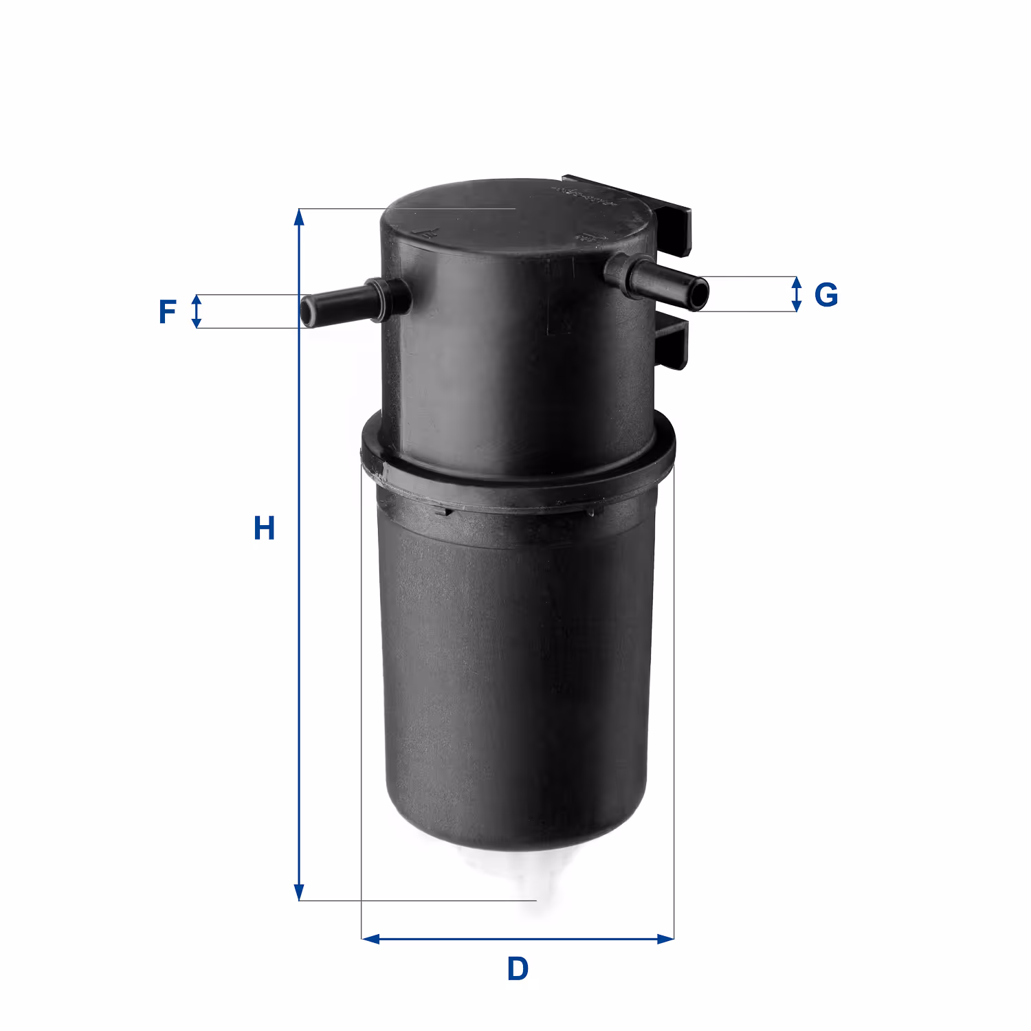 FILTRE À CARBURANT, FILTRE DIESEL EN LIGNE (RACCORDEMENT PAR LE HAUT) 24.145.00 - UFI FILTER