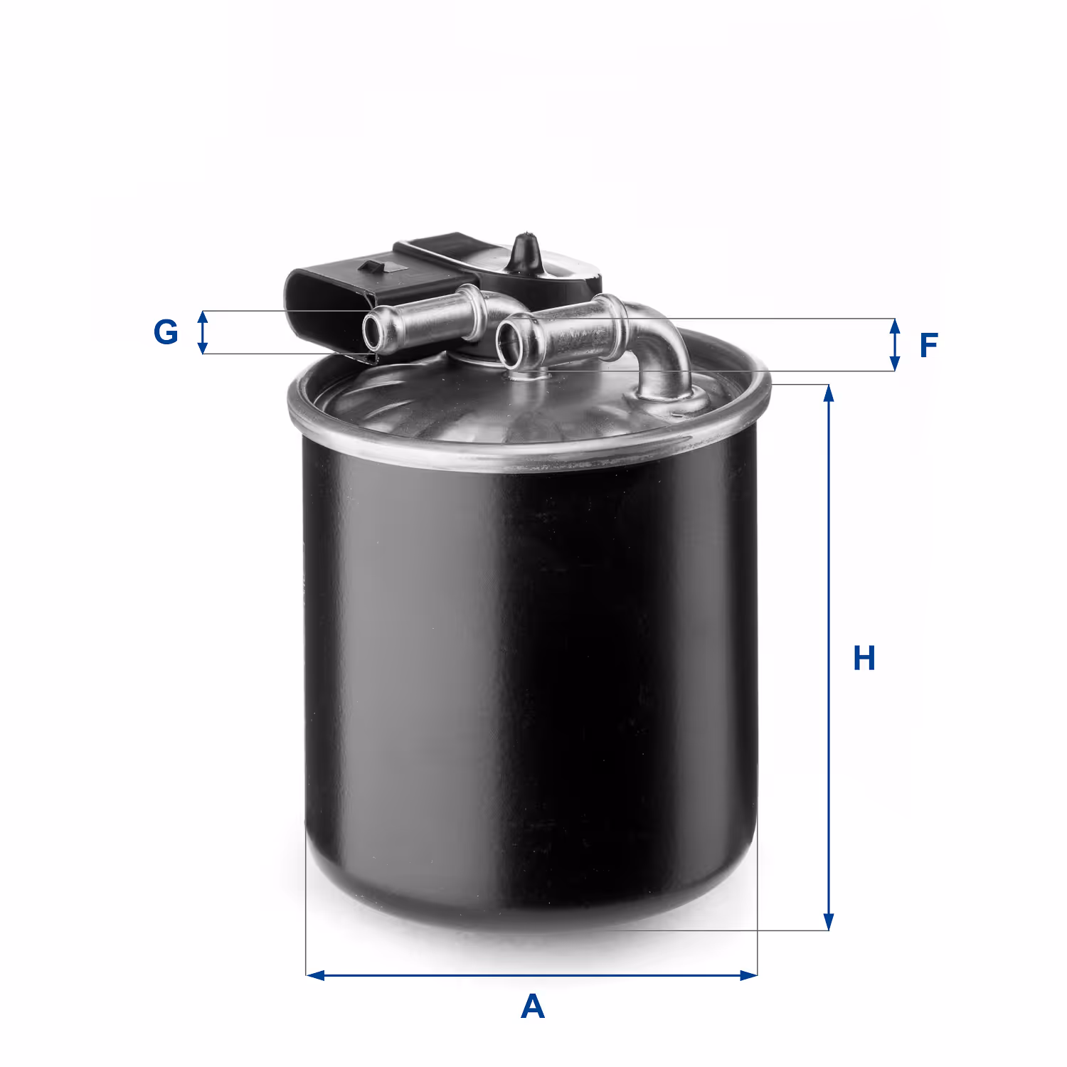 FILTRE À CARBURANT, FILTRE DIESEL EN LIGNE (RACCORDEMENT PAR LE HAUT) 24.150.00 - UFI FILTER