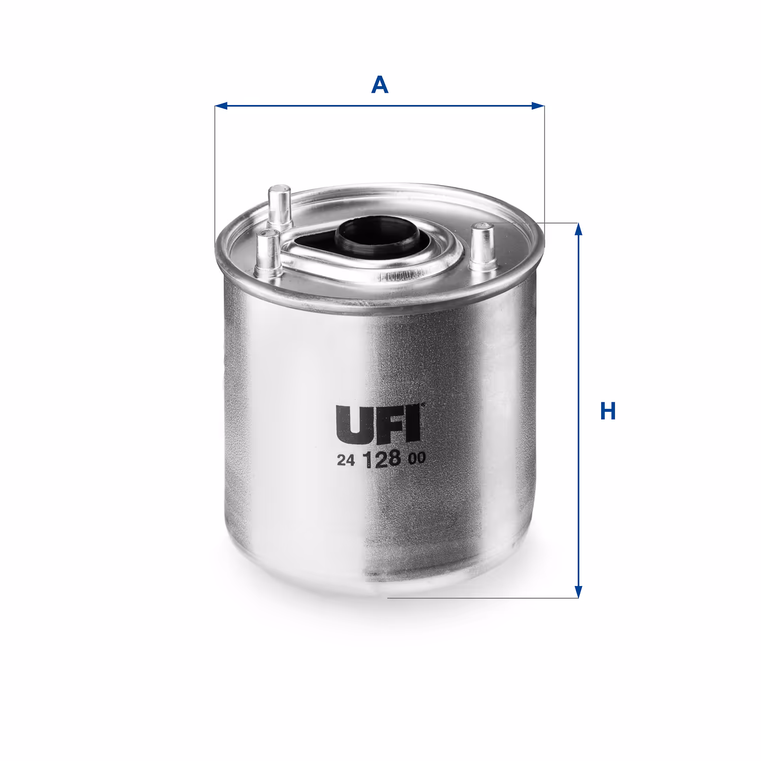 FILTRE À CARBURANT, FILTRE DIESEL EN LIGNE (RACCORDEMENT PAR LE HAUT) 24.128.00 - UFI FILTER