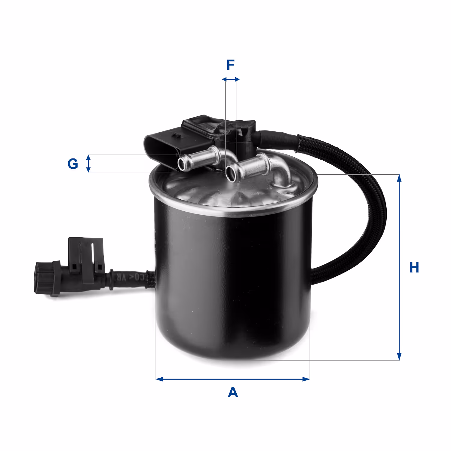 FILTRE À CARBURANT, FILTRE DIESEL EN LIGNE (RACCORDEMENT PAR LE HAUT) 24.149.00 - UFI FILTER
