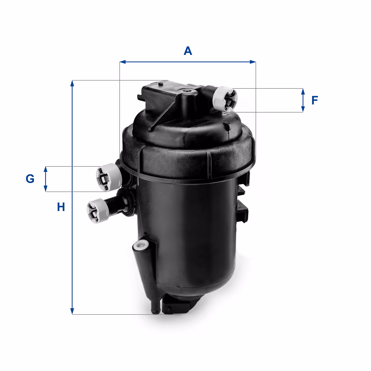 FILTRE À CARBURANT, FILTRE DIESEL EN LIGNE (RACCORDEMENT PAR LE HAUT) 55.084.00 - UFI FILTER