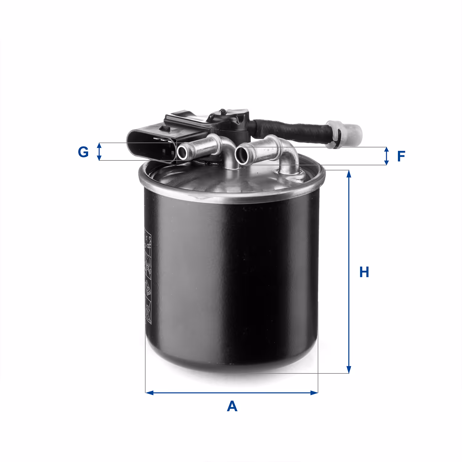 FILTRE À CARBURANT, FILTRE DIESEL EN LIGNE (RACCORDEMENT PAR LE HAUT) 24.151.00 - UFI FILTER