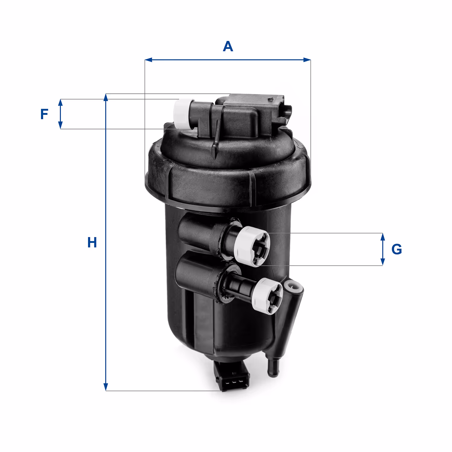 FILTRE À CARBURANT, FILTRE DIESEL EN LIGNE (RACCORDEMENT PAR LE HAUT) 55.108.00 - UFI FILTER