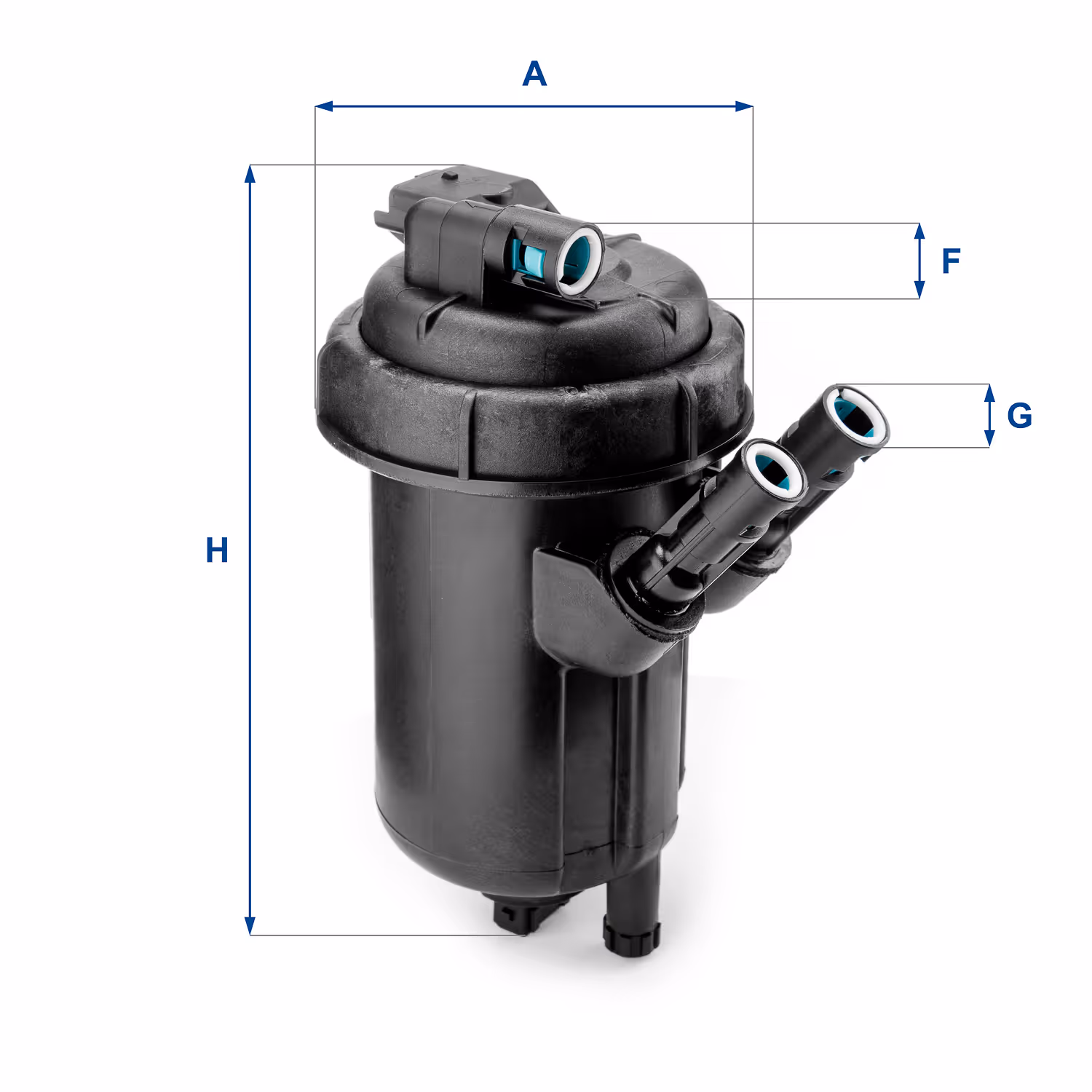 FILTRE À CARBURANT, FILTRE DIESEL EN LIGNE (RACCORDEMENT PAR LE HAUT) 55.114.00 - UFI FILTER