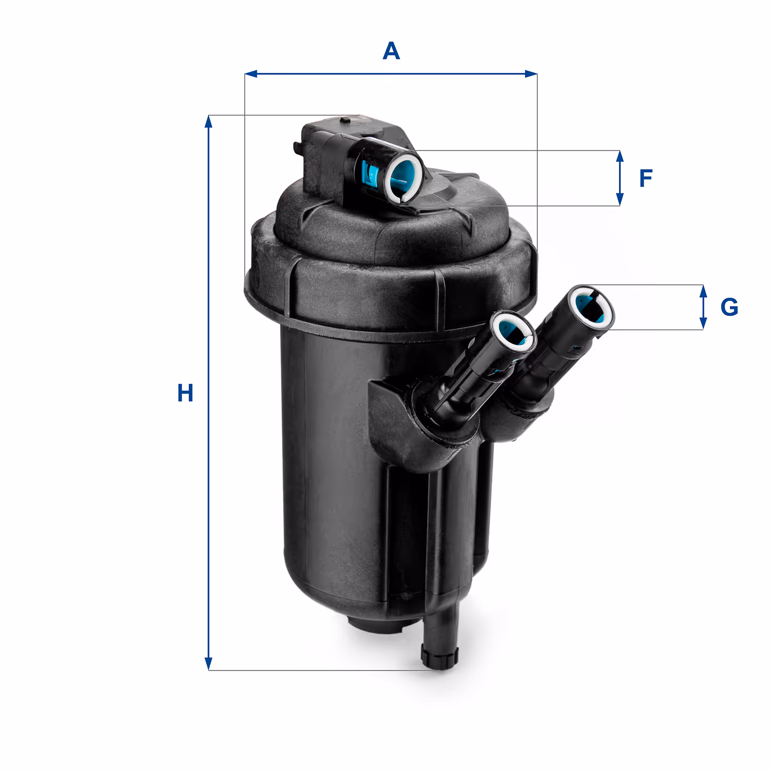 FILTRE À CARBURANT, FILTRE DIESEL EN LIGNE (RACCORDEMENT PAR LE HAUT) 55.116.00 - UFI FILTER