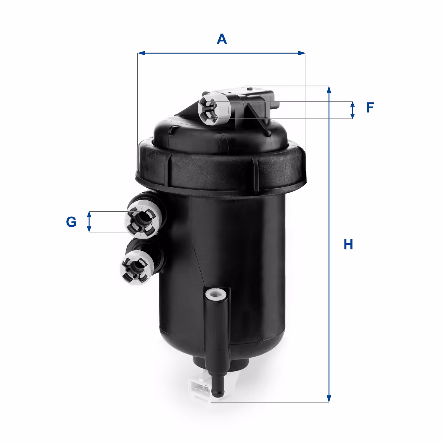 FILTRE À CARBURANT, FILTRE DIESEL EN LIGNE (RACCORDEMENT PAR LE HAUT) 55.127.00 - UFI FILTER