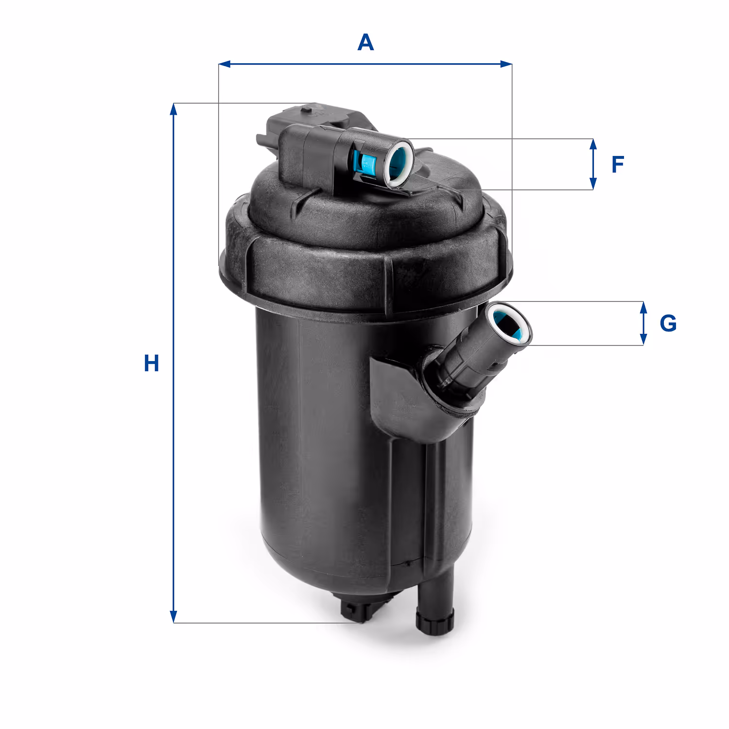 FILTRE À CARBURANT, FILTRE DIESEL EN LIGNE (RACCORDEMENT PAR LE HAUT) 55.134.00 - UFI FILTER