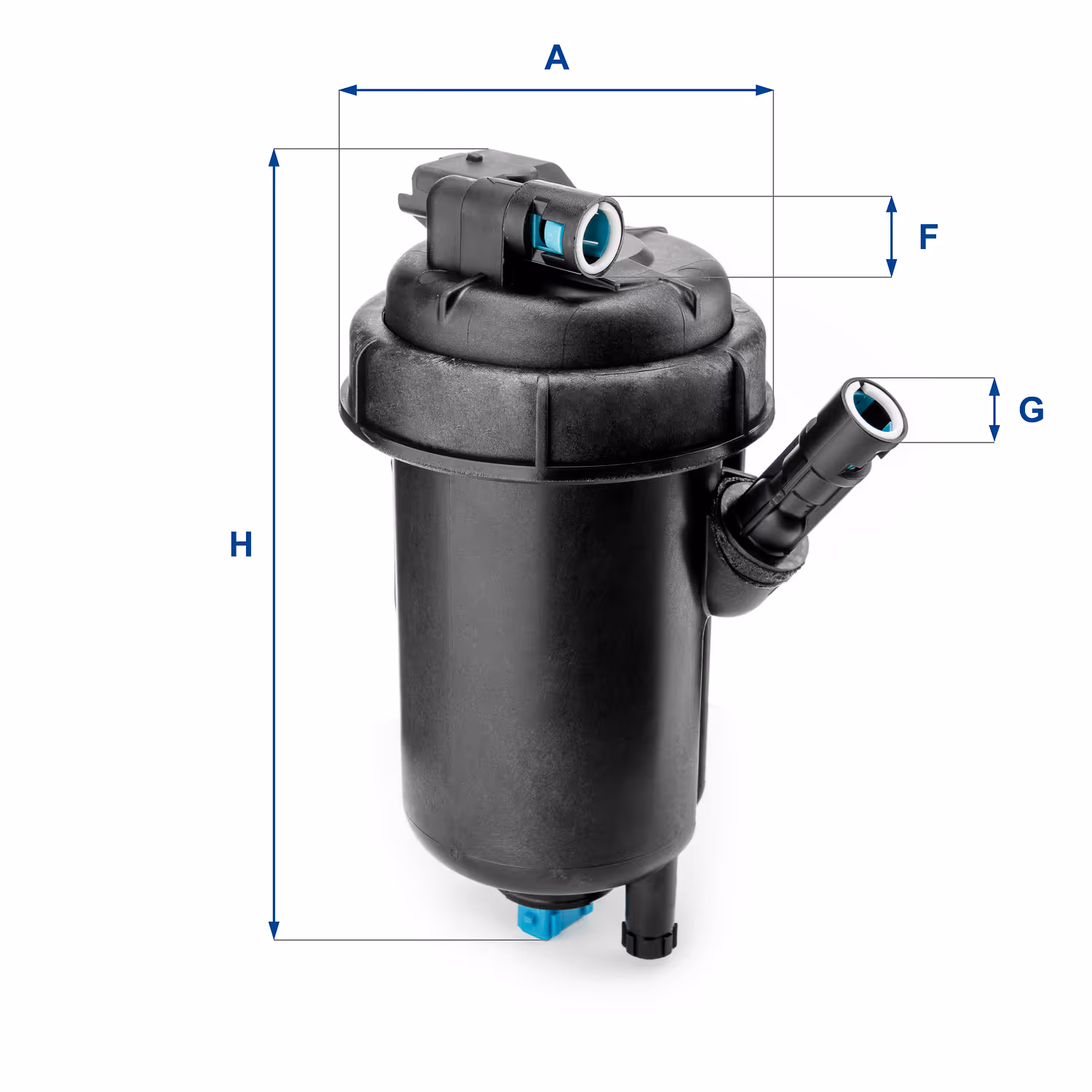 FILTRE À CARBURANT, FILTRE DIESEL EN LIGNE (RACCORDEMENT PAR LE HAUT) 55.139.00 - UFI FILTER