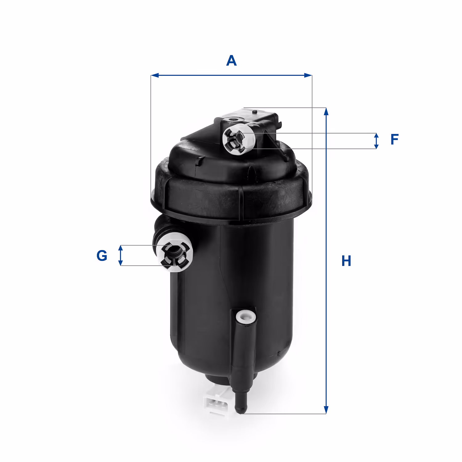 FILTRE À CARBURANT, FILTRE DIESEL EN LIGNE (RACCORDEMENT PAR LE HAUT) 55.143.00 - UFI FILTER