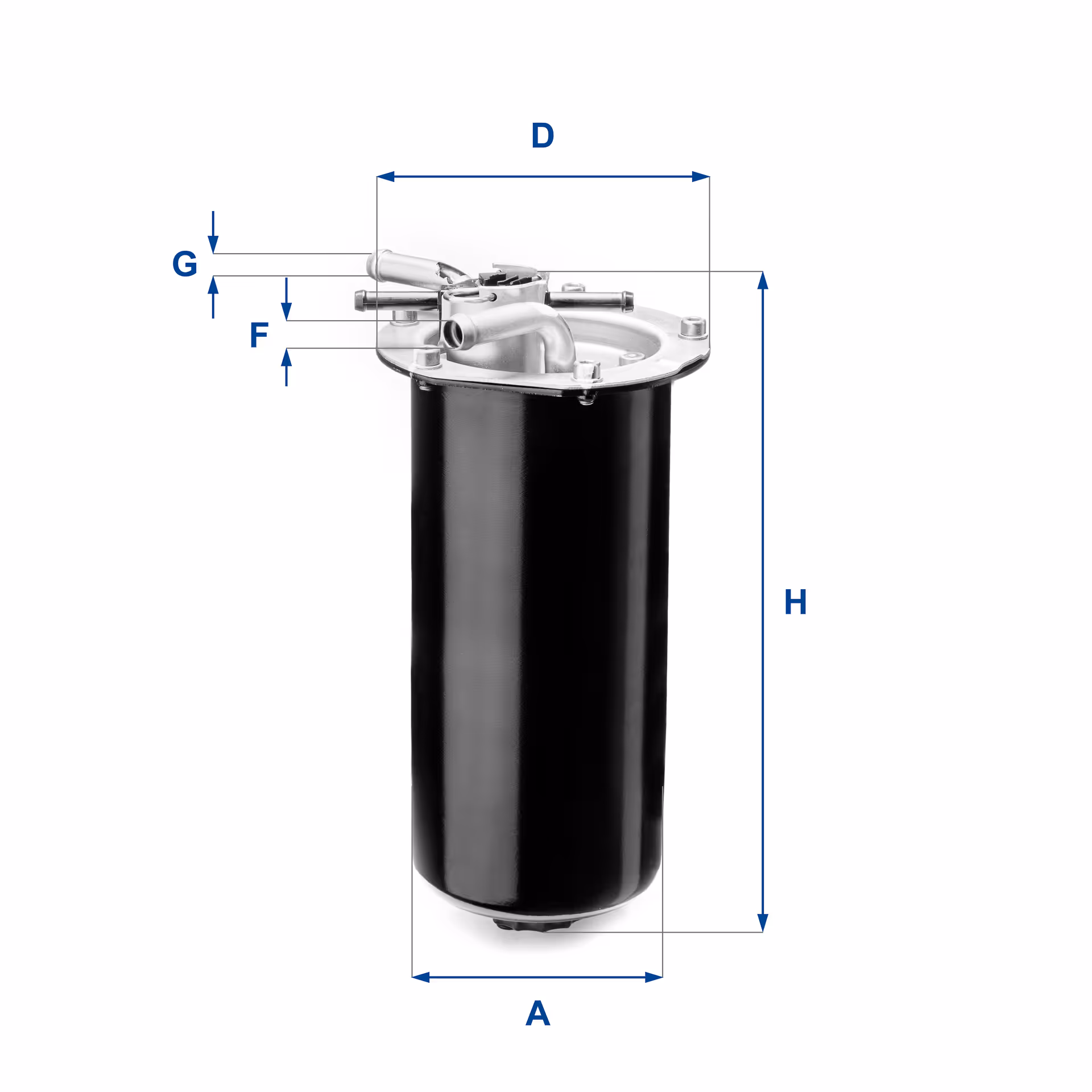 FILTRE À CARBURANT, FILTRE DIESEL EN LIGNE (RACCORDEMENT PAR LE HAUT) 55.411.01 - UFI FILTER