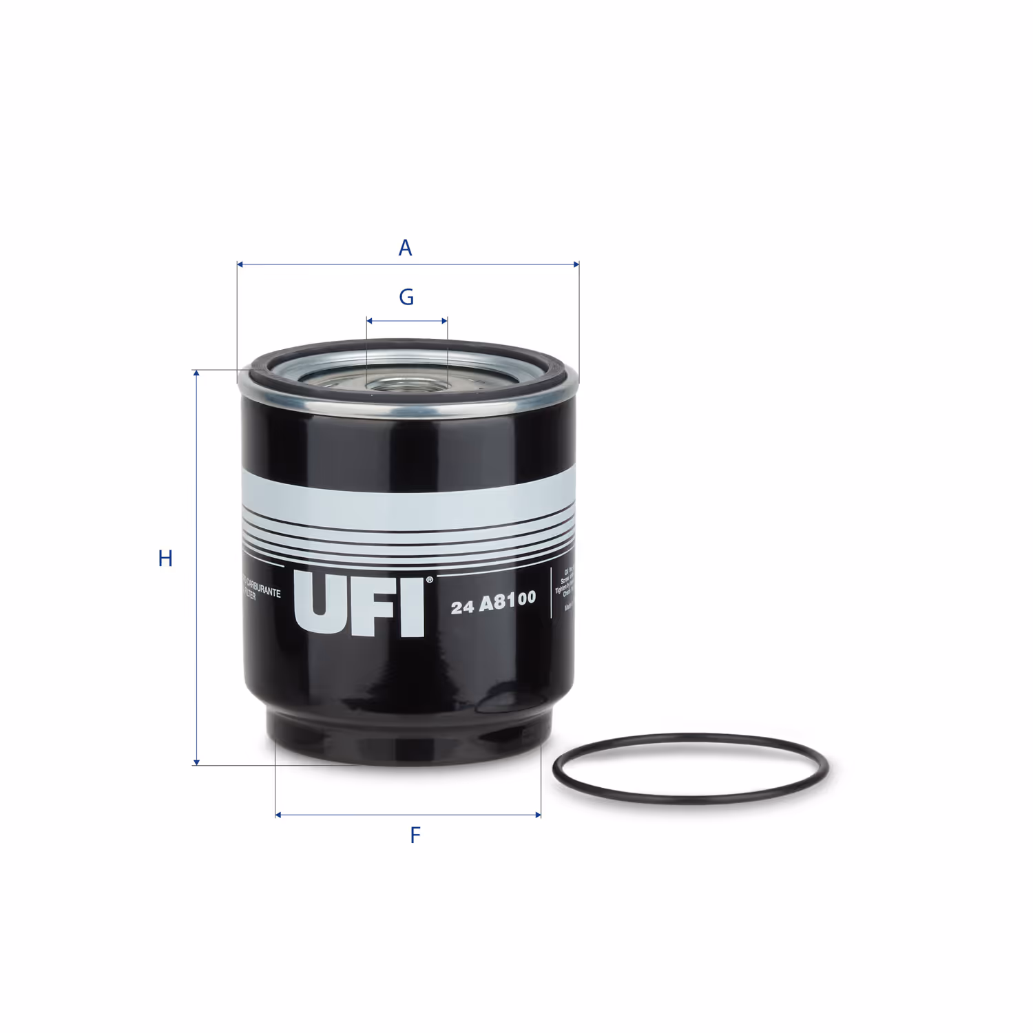 FILTRE À CARBURANT, FILTRE À DIESEL À VISSER 24.A81.00 - UFI FILTER