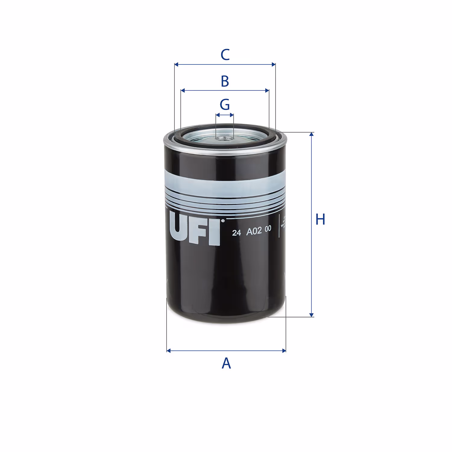 FILTRE À CARBURANT, FILTRE À DIESEL À VISSER 24.A02.00 - UFI FILTER