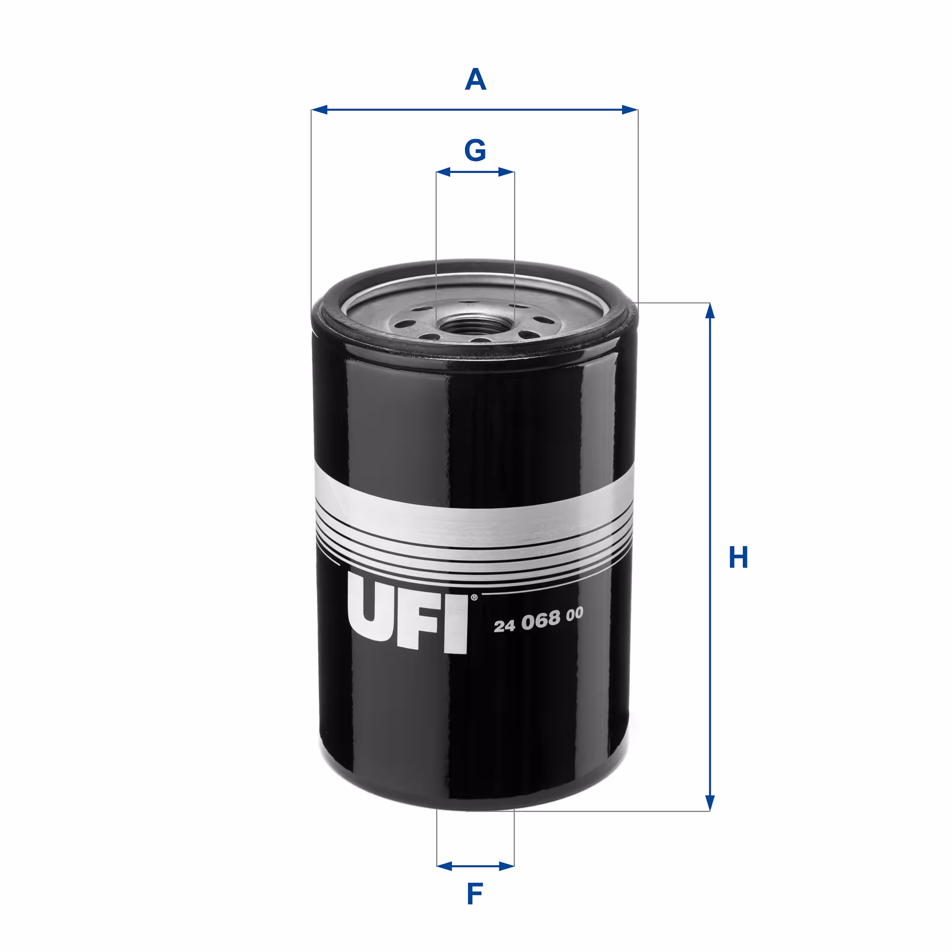FILTRE À CARBURANT, FILTRE À DIESEL À VISSER 24.068.00 - UFI FILTER