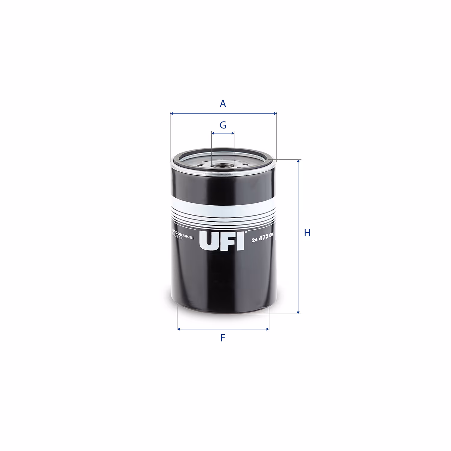 FILTRE À CARBURANT, FILTRE À DIESEL À VISSER 24.472.00 - UFI FILTER