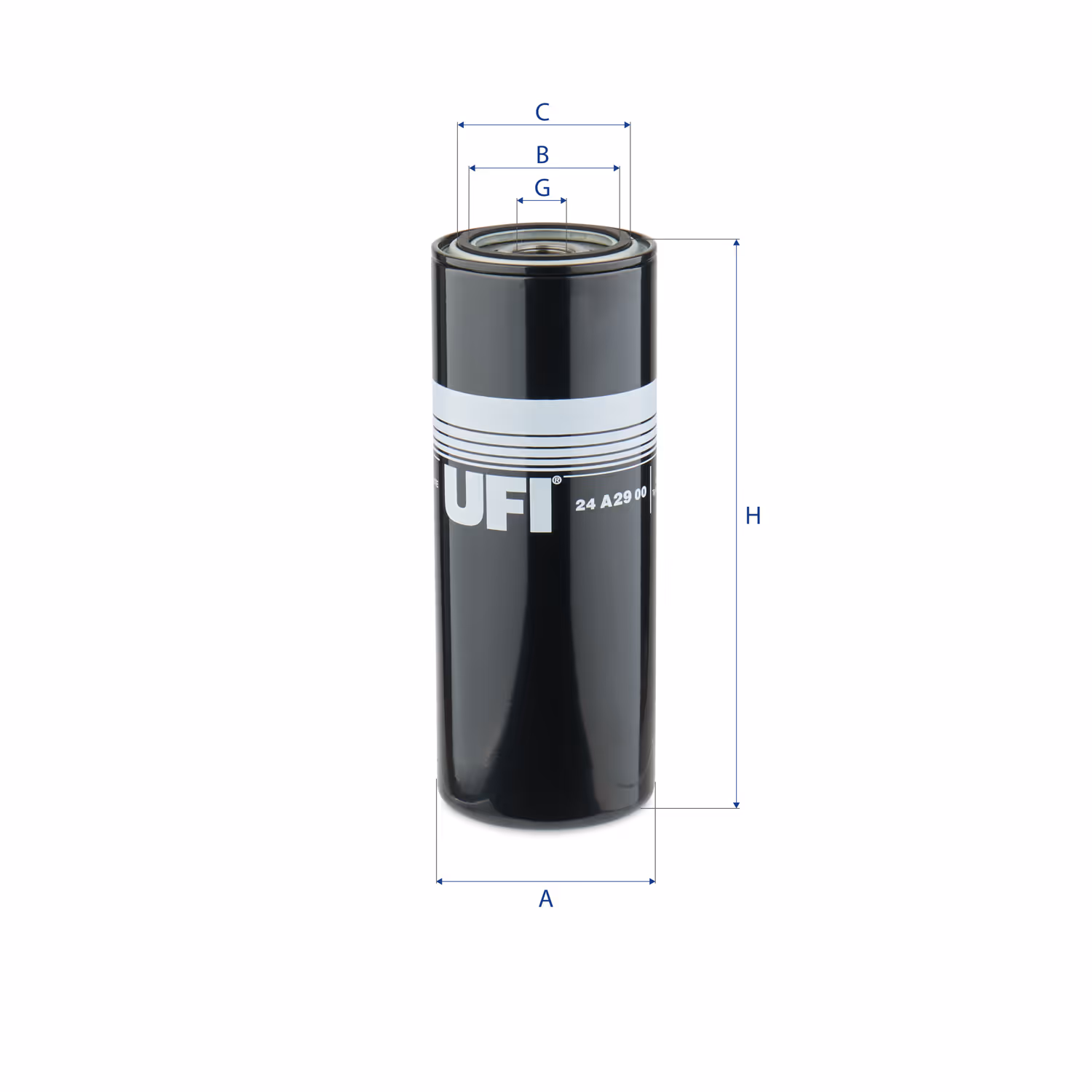 FILTRE À CARBURANT, FILTRE À DIESEL À VISSER 24.A29.00 - UFI FILTER