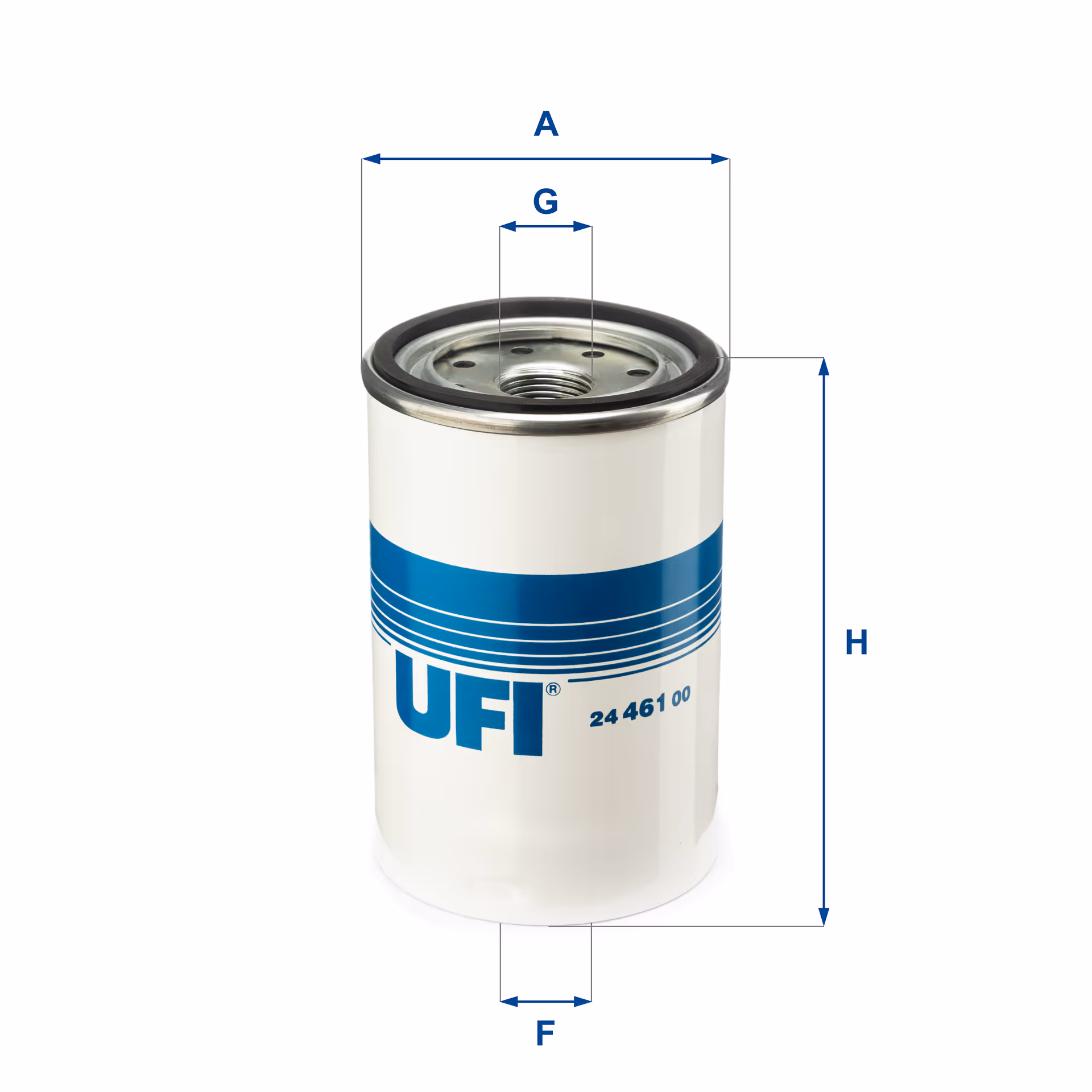 FILTRE À CARBURANT, FILTRE À DIESEL À VISSER 24.461.00 - UFI FILTER
