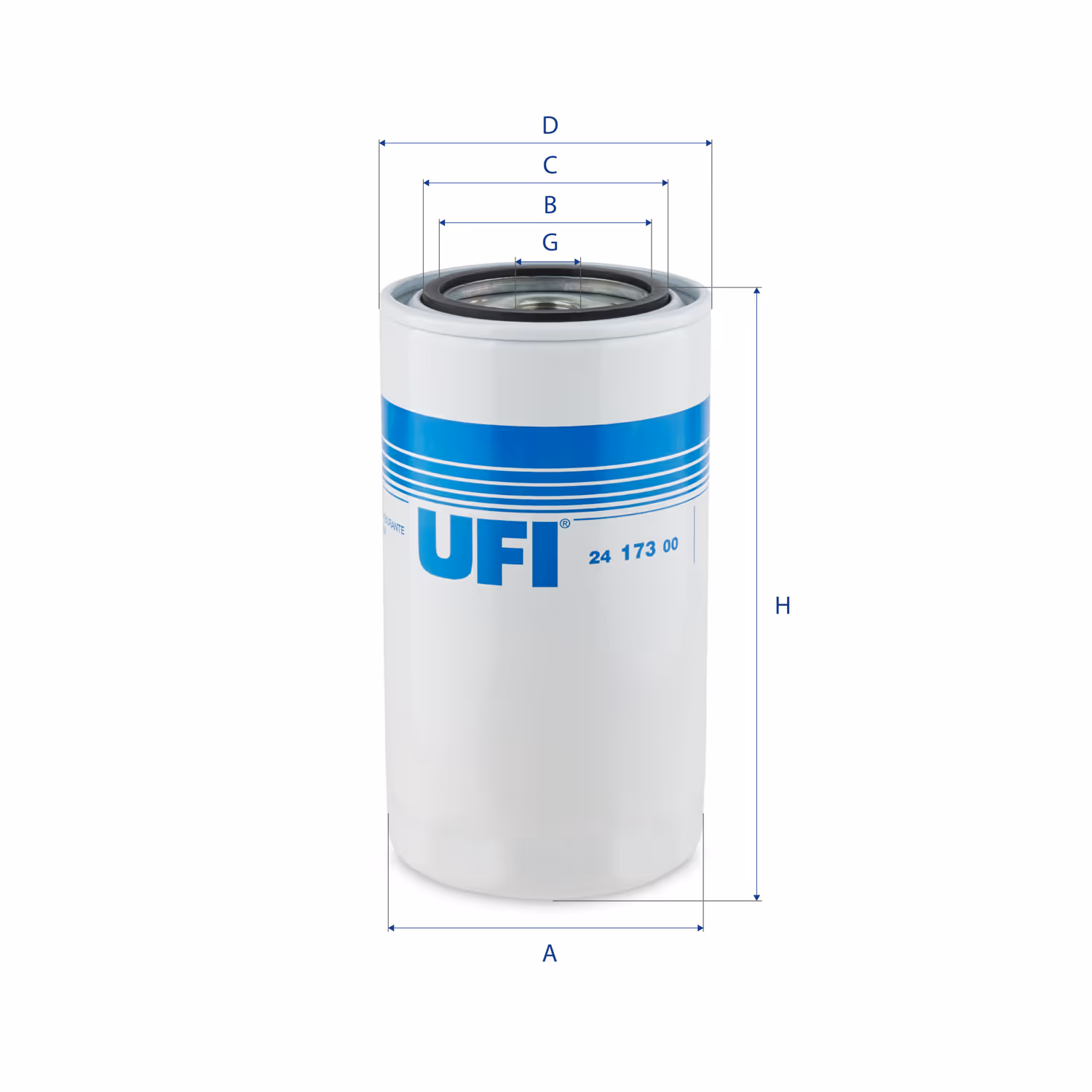 FILTRE À CARBURANT, FILTRE À DIESEL À VISSER 24.173.00 - UFI FILTER