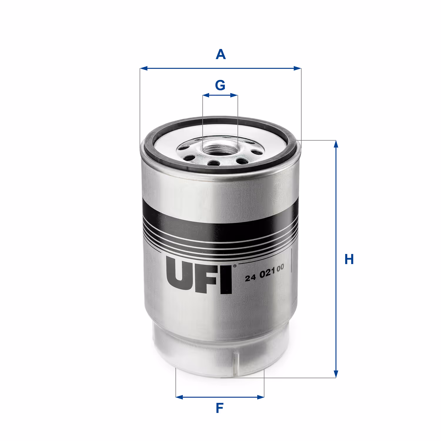 FILTRE À CARBURANT, FILTRE À DIESEL À VISSER 24.021.00 - UFI FILTER