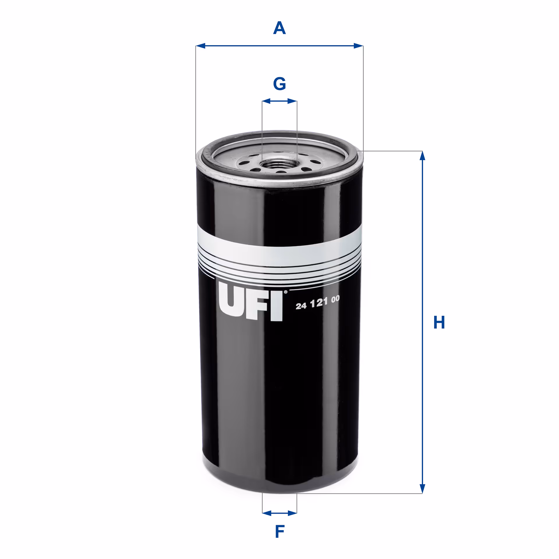 FILTRE À CARBURANT, FILTRE À DIESEL À VISSER 24.121.00 - UFI FILTER