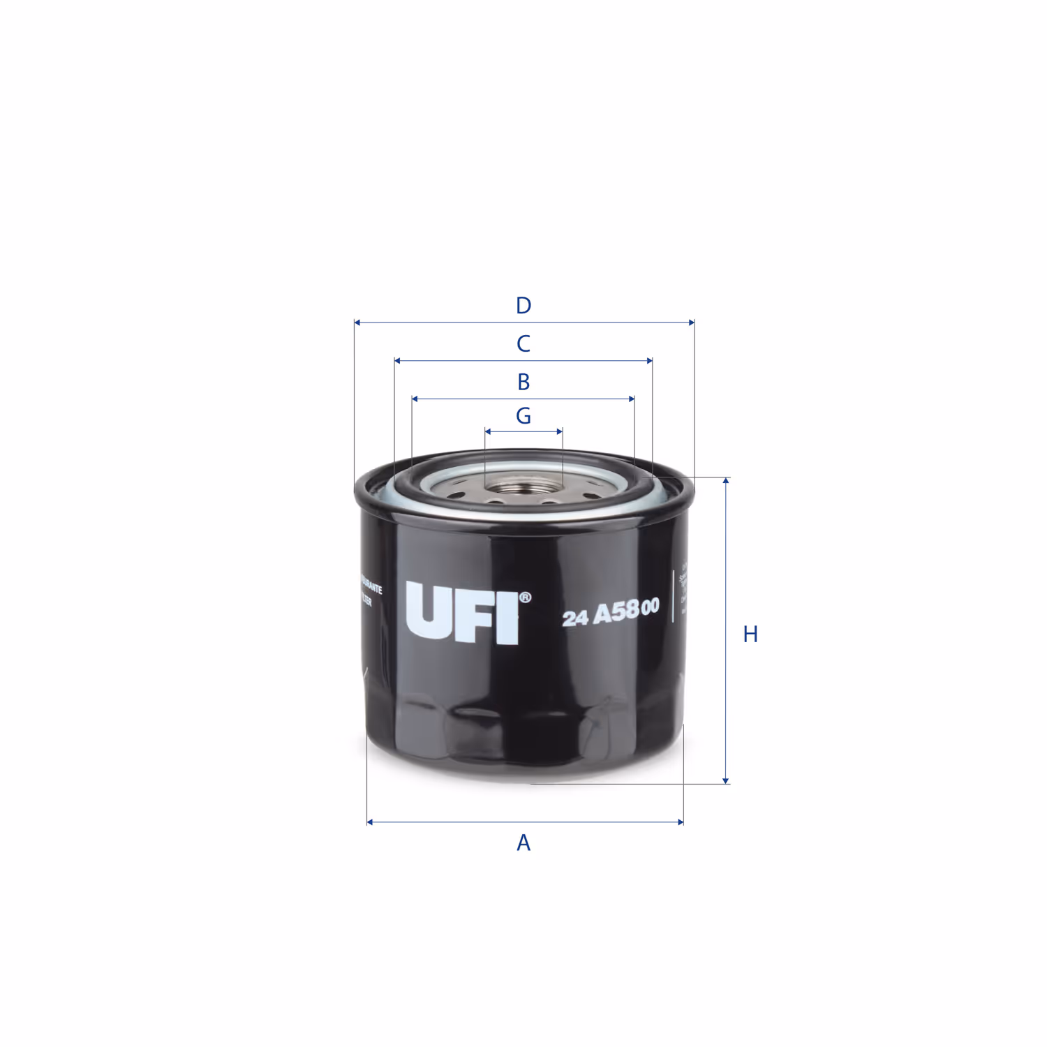 FILTRE À CARBURANT, FILTRE À DIESEL À VISSER 24.A58.00 - UFI FILTER
