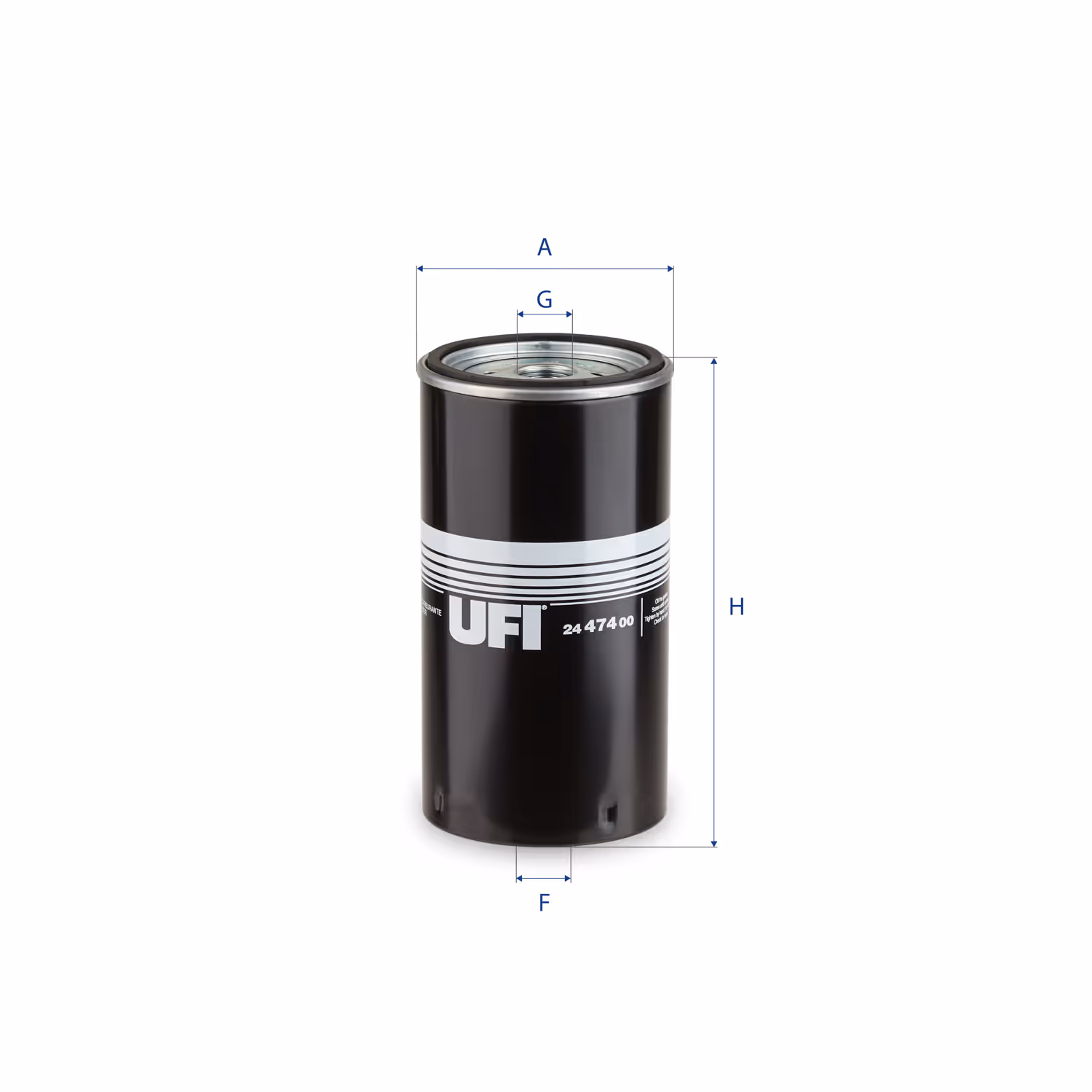 FILTRE À CARBURANT, FILTRE À DIESEL À VISSER 24.474.00 - UFI FILTER