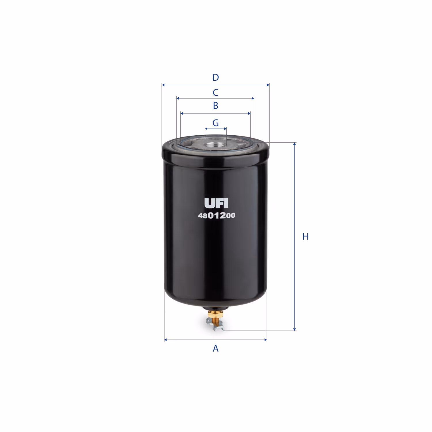 FILTRE À CARBURANT, FILTRE À VISSER GNC/GPL 48.012.00 - UFI FILTER