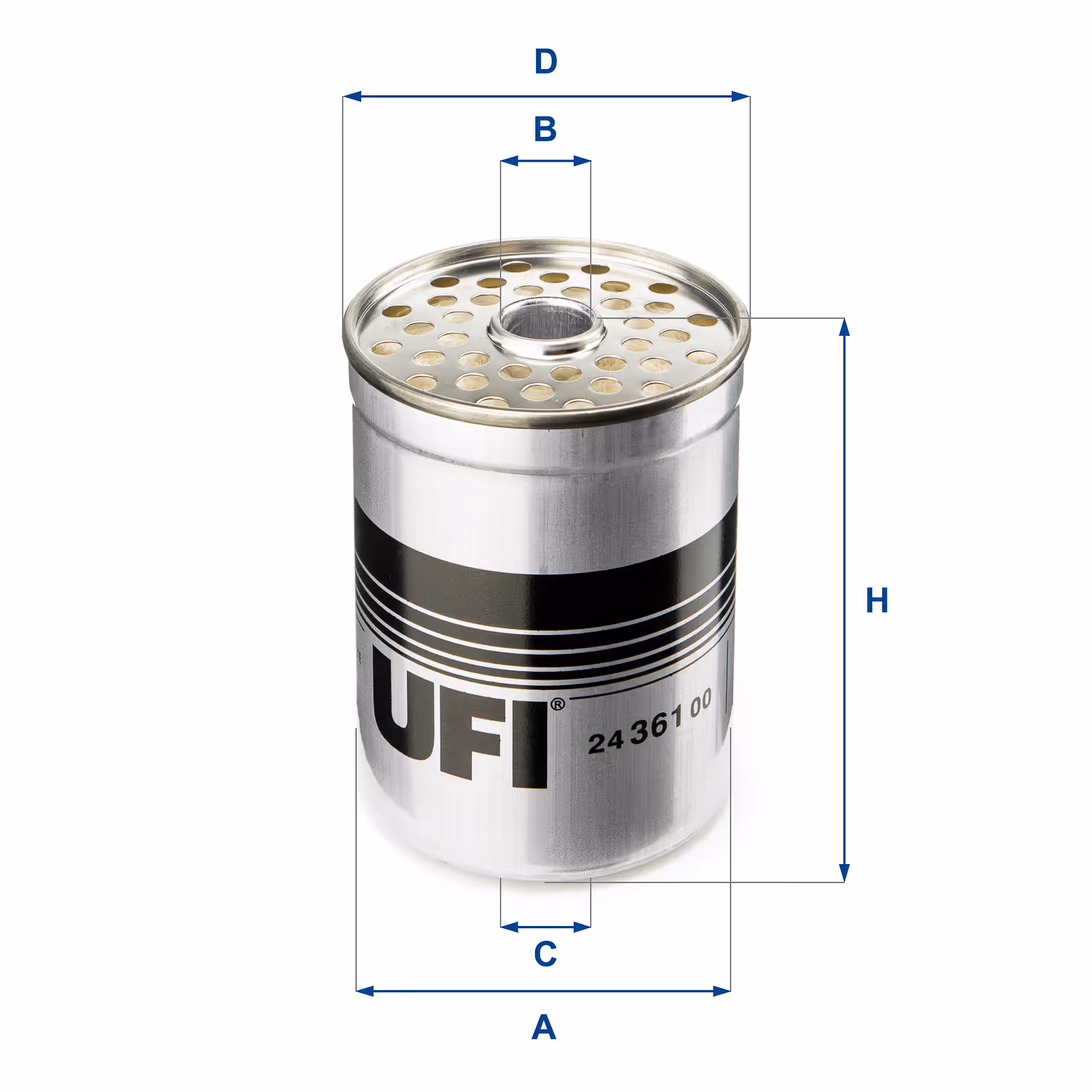 FILTRE À CARBURANT, ÉLÉMENT FILTRANT DIESEL 24.361.00 - UFI FILTER