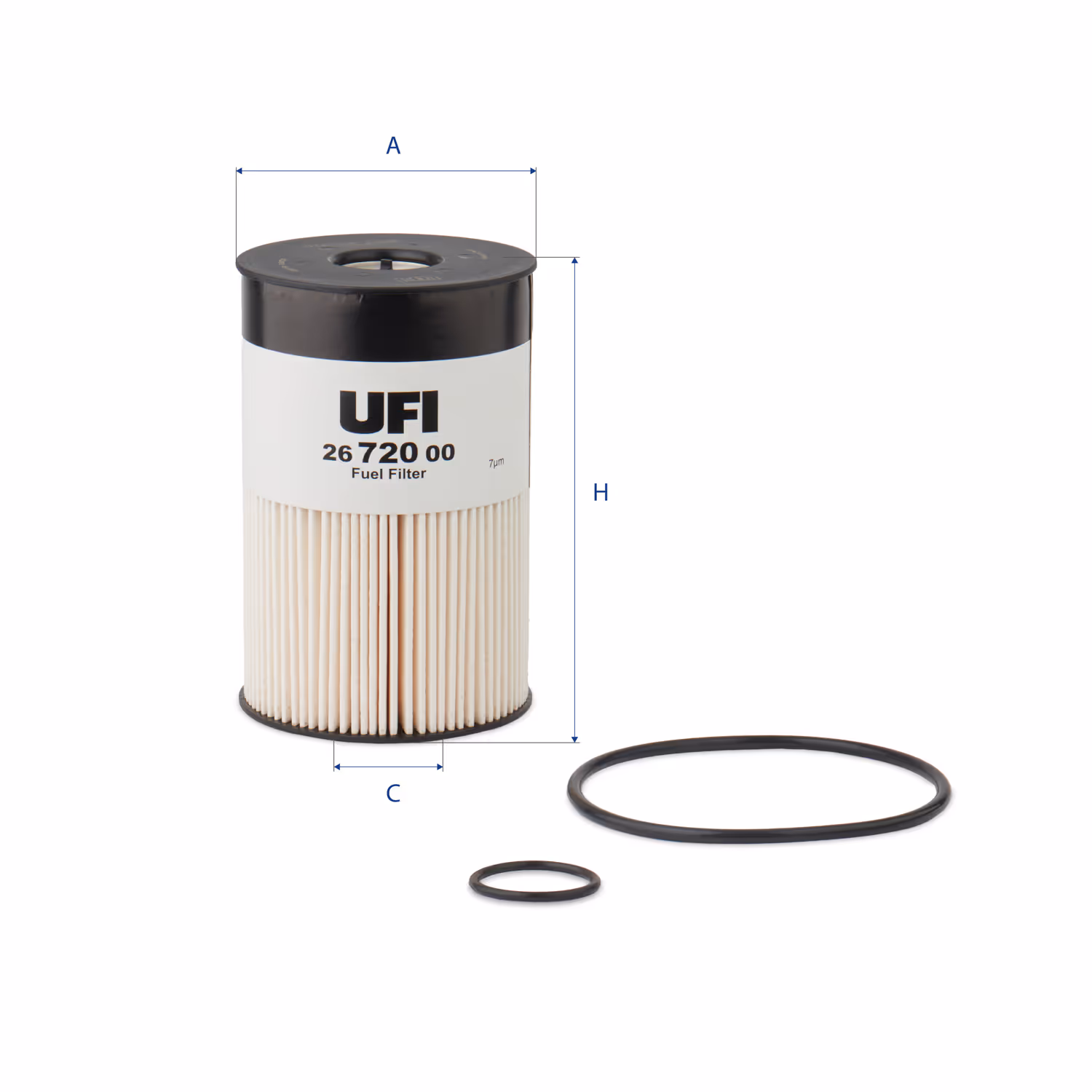 FILTRE À CARBURANT, ÉLÉMENT FILTRANT DIESEL 26.720.00 - UFI FILTER