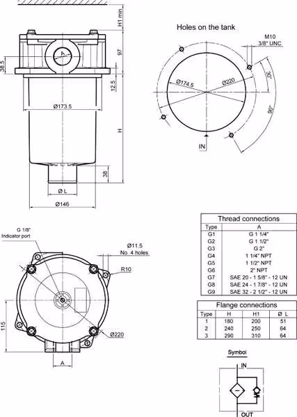 Filtre de retour 25µm MP Filtri