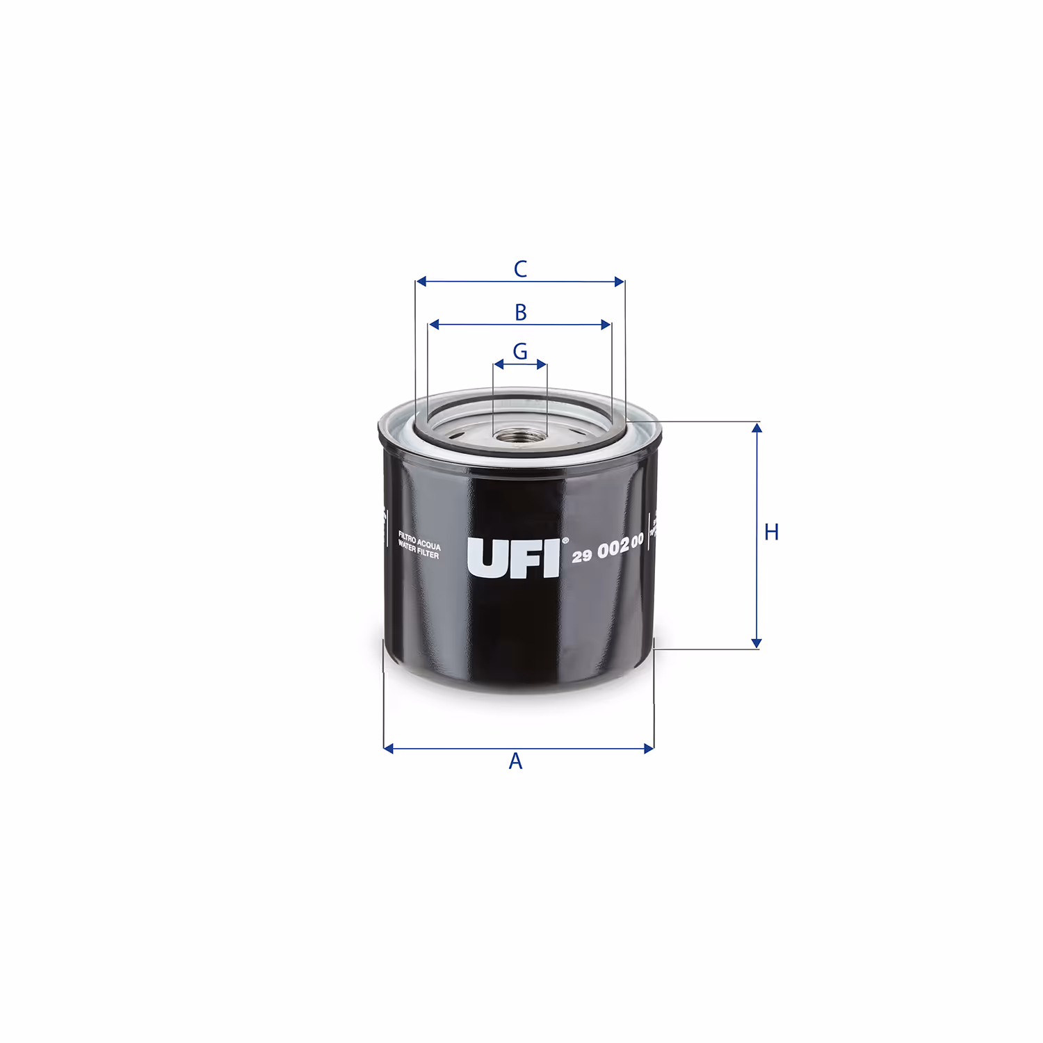 FILTRE À EAU, À VISSER 29.002.00 - UFI FILTER