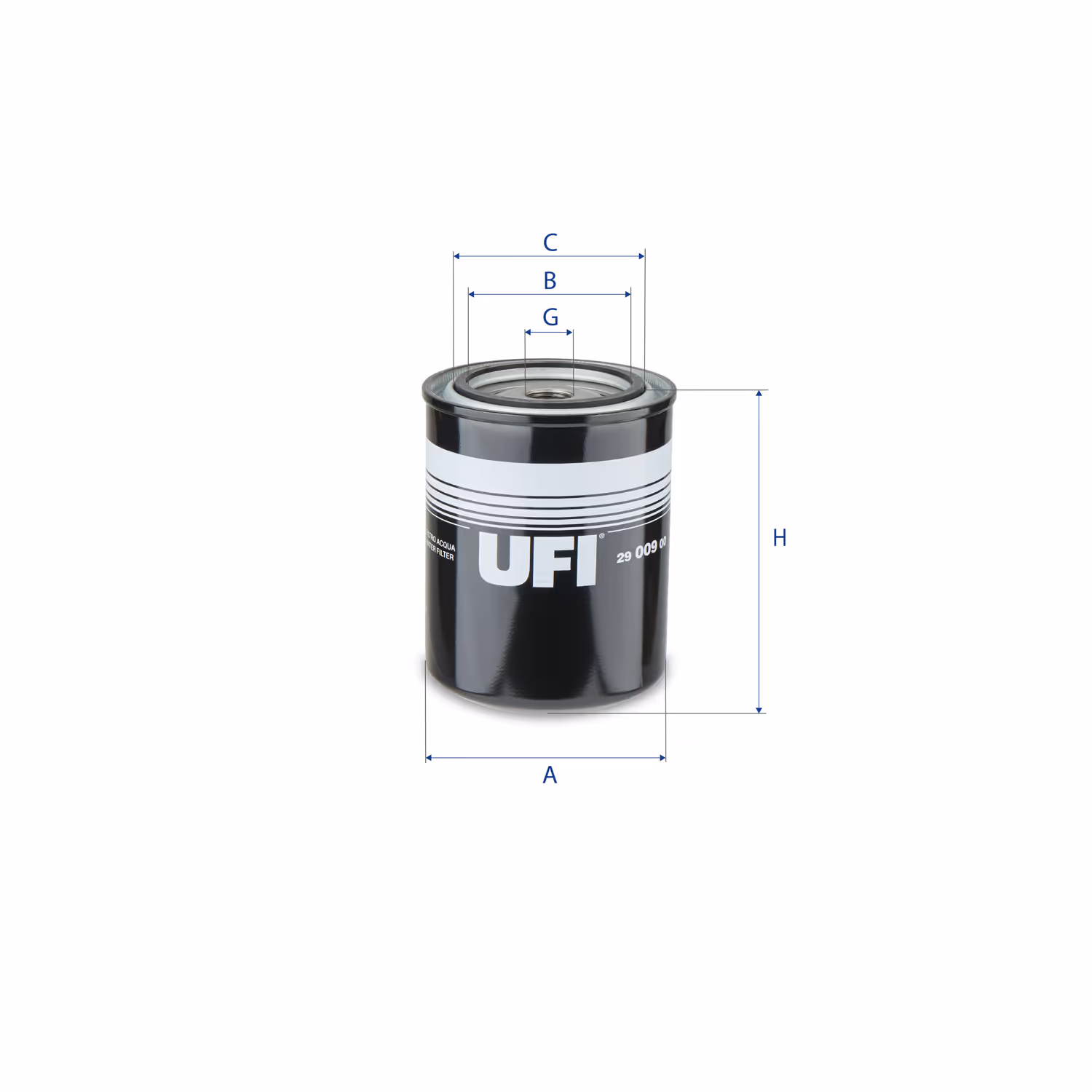 FILTRE À EAU, À VISSER 29.009.00 - UFI FILTER