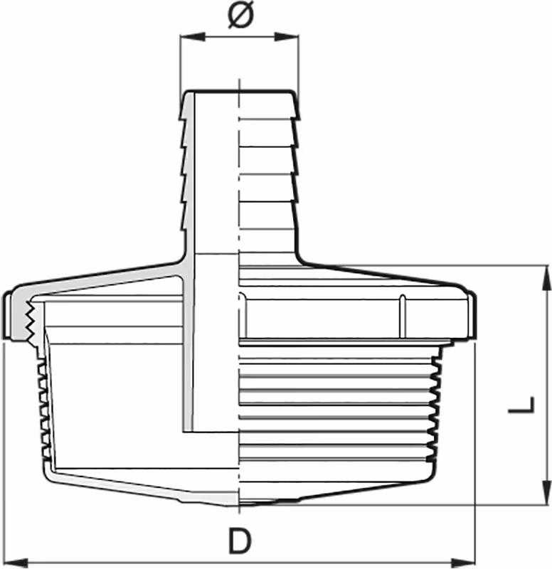 FILTRE FOND D.125 D.TUYAU 25
