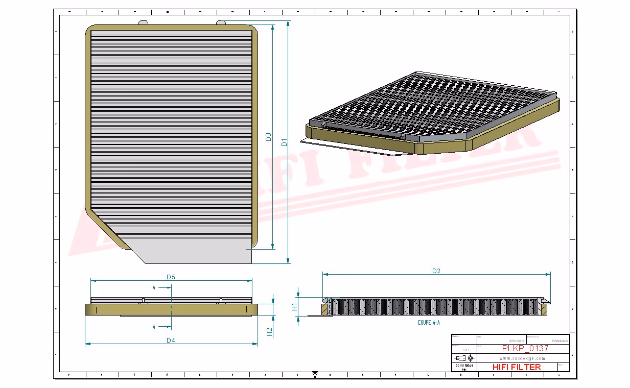 FILTRE HABITACLE Hifi Filter SC 4011