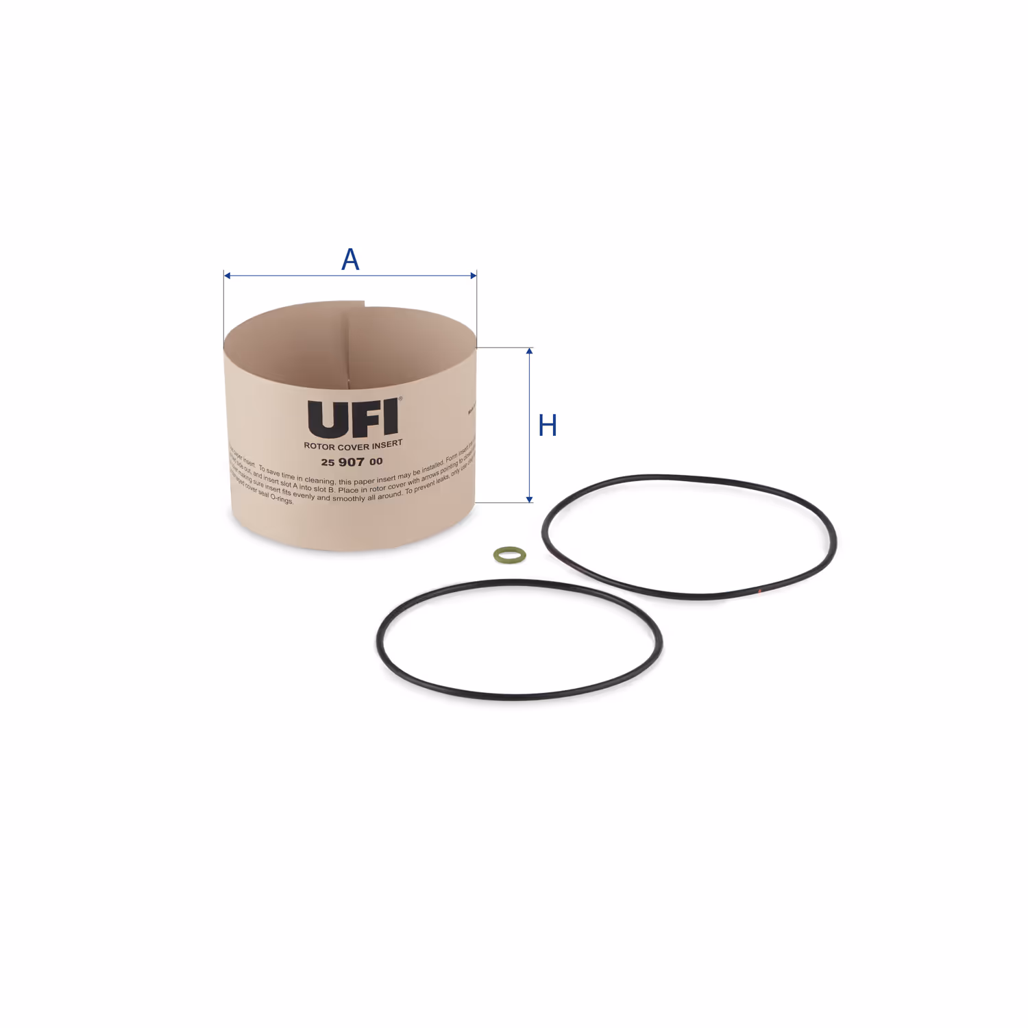 FILTRE À HUILE, ÉLÉMENT FILTRANT 25.907.00 - UFI FILTER