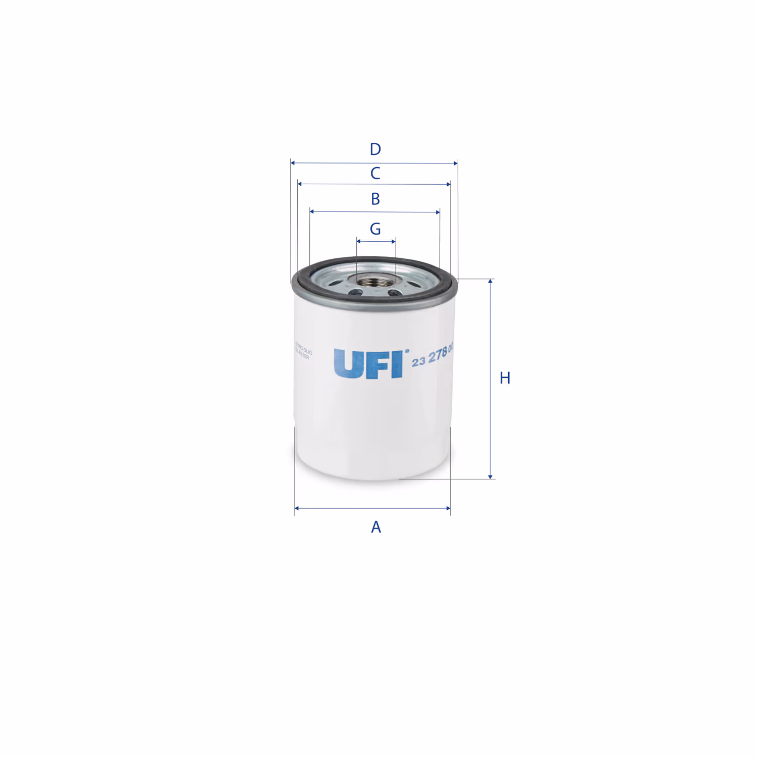 FILTRE À HUILE, À VISSER 23.278.00 - UFI FILTER