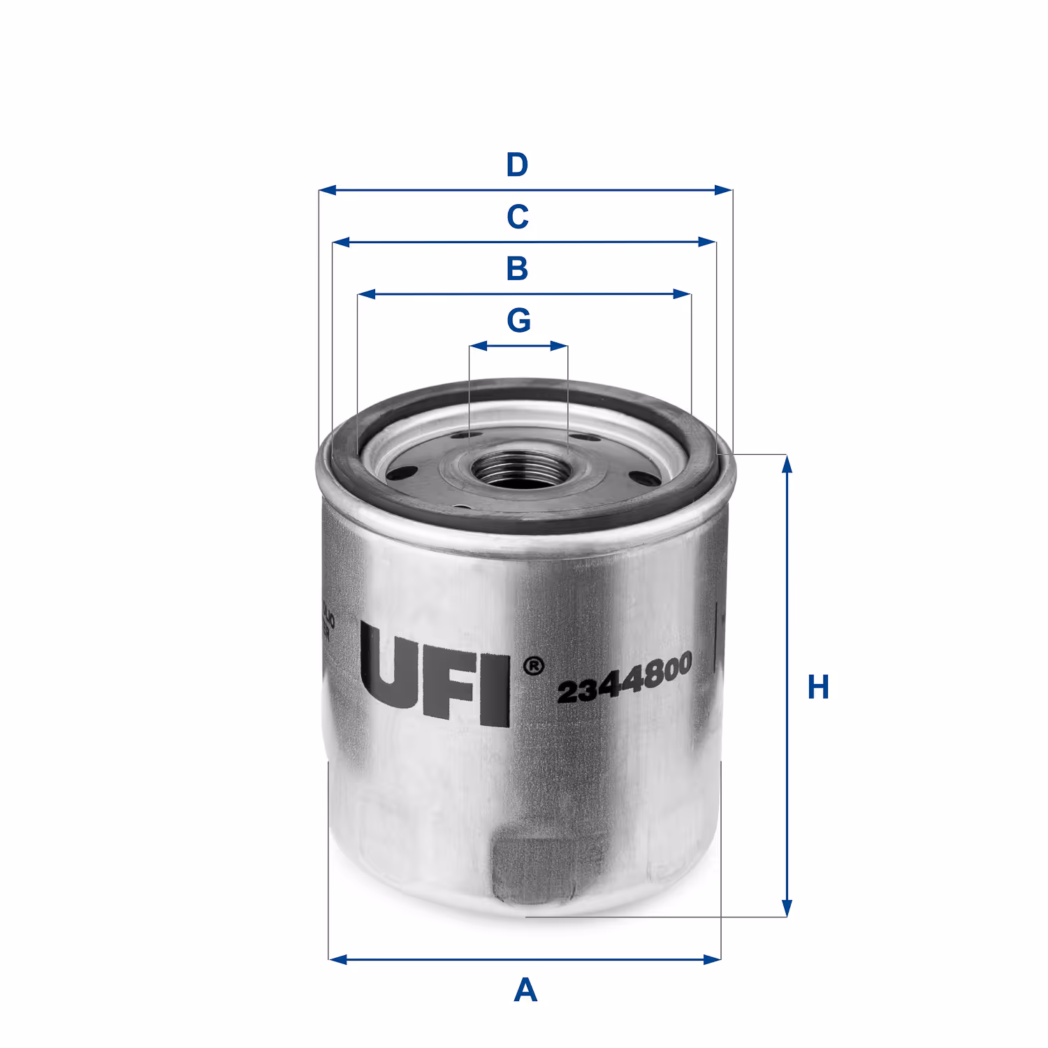 FILTRE À HUILE, À VISSER 23.448.00 - UFI FILTER