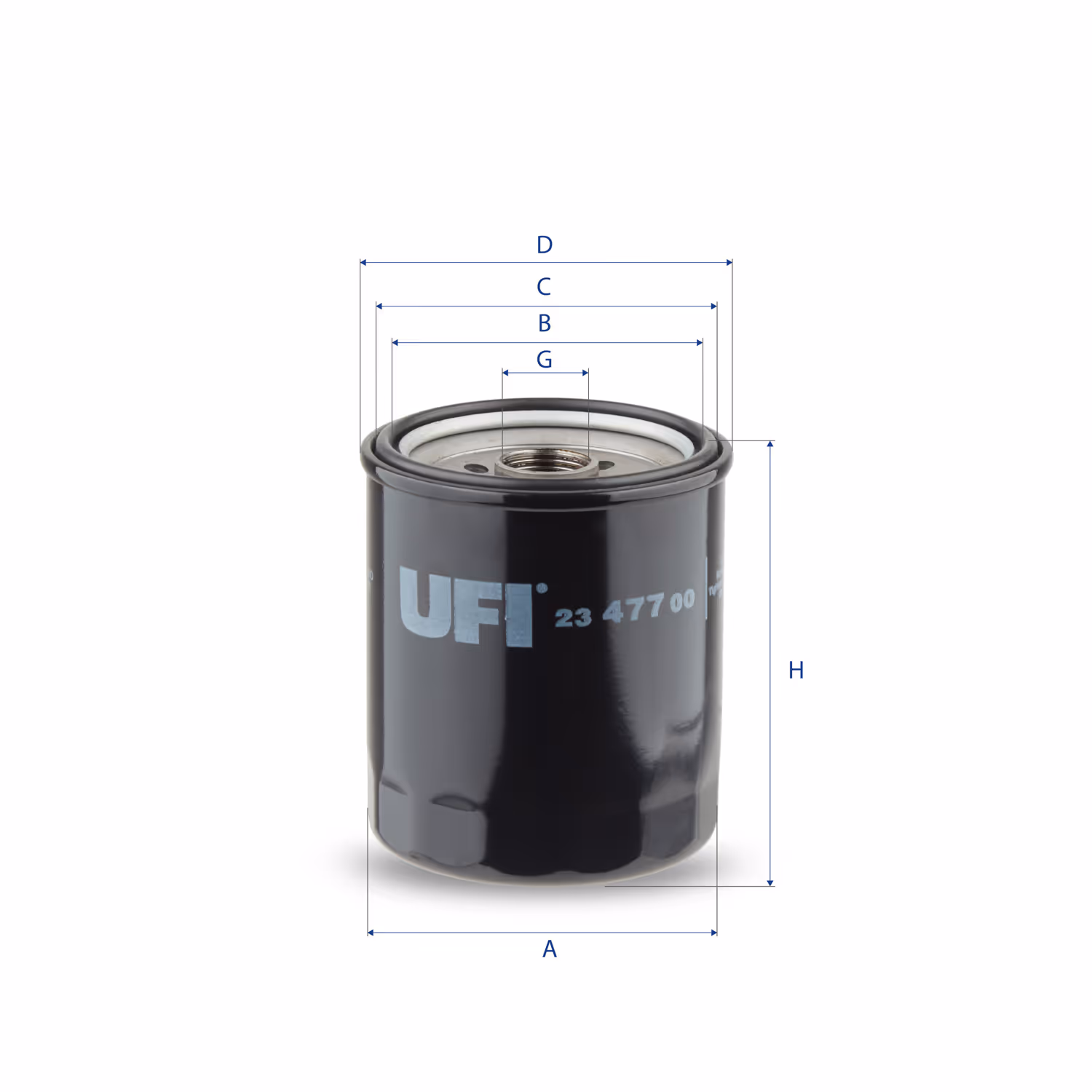 FILTRE À HUILE, À VISSER 23.477.00 - UFI FILTER