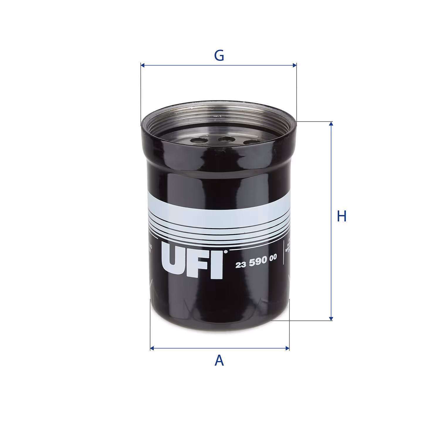FILTRE À HUILE, À VISSER 23.590.00 - UFI FILTER