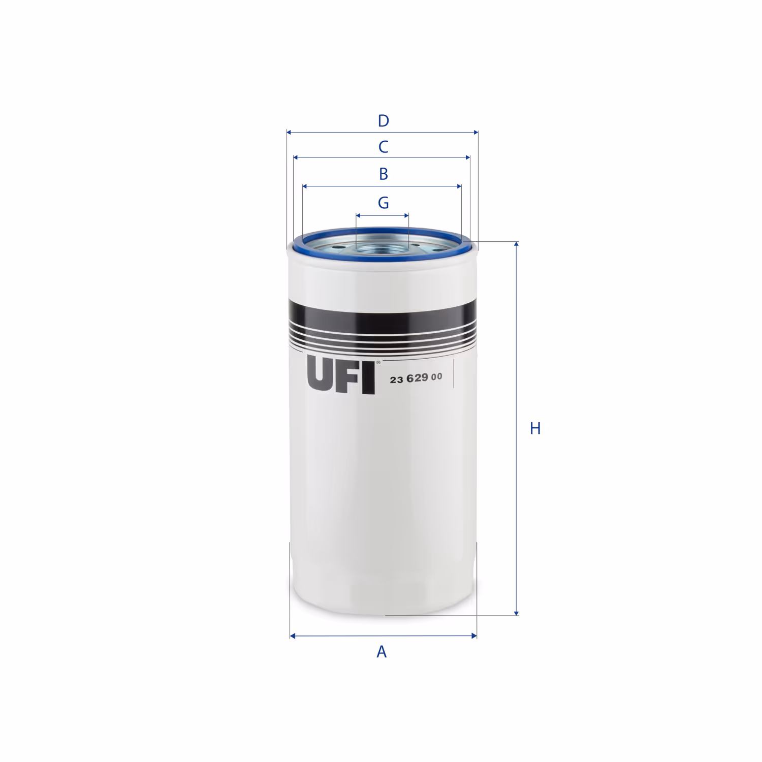 FILTRE À HUILE, À VISSER 23.629.00 - UFI FILTER