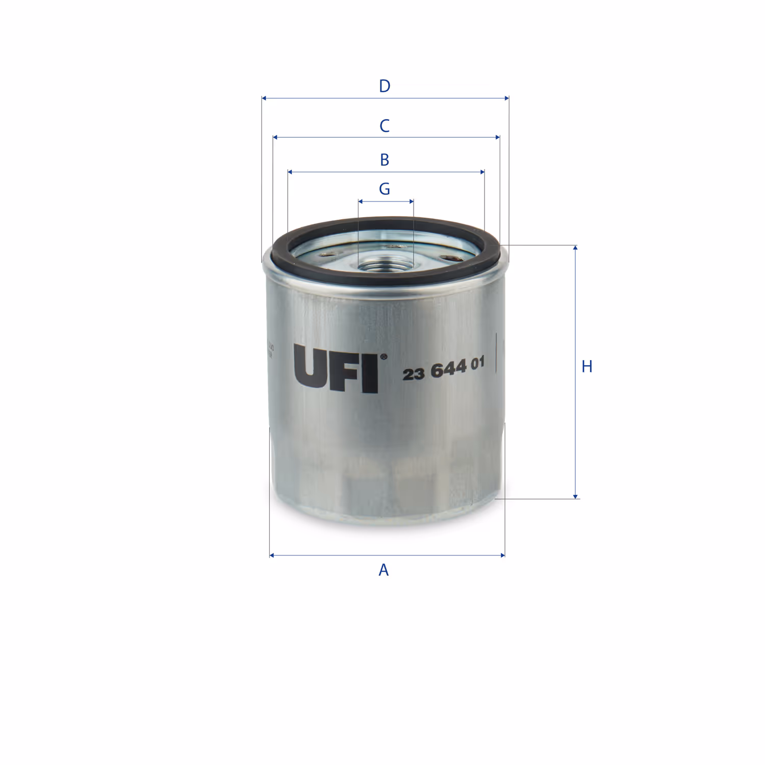 FILTRE À HUILE, À VISSER 23.644.01 - UFI FILTER
